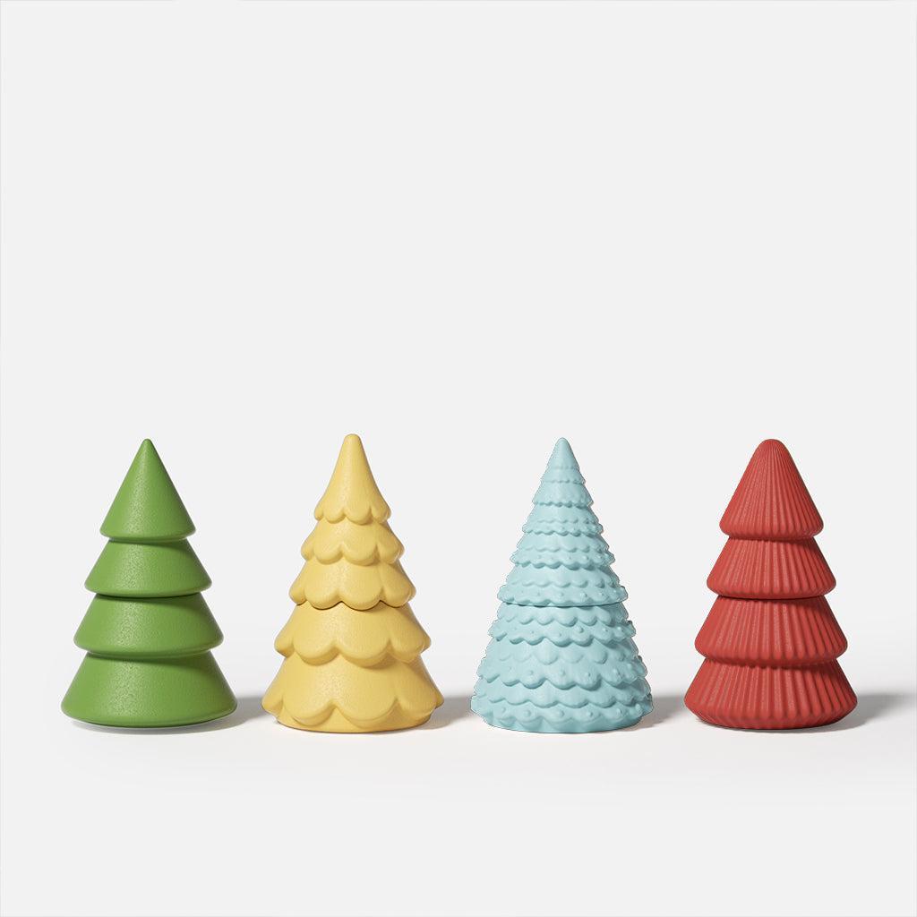 Winter Wonderland Christmas Tree Candle Jar Silicone Mold Collection