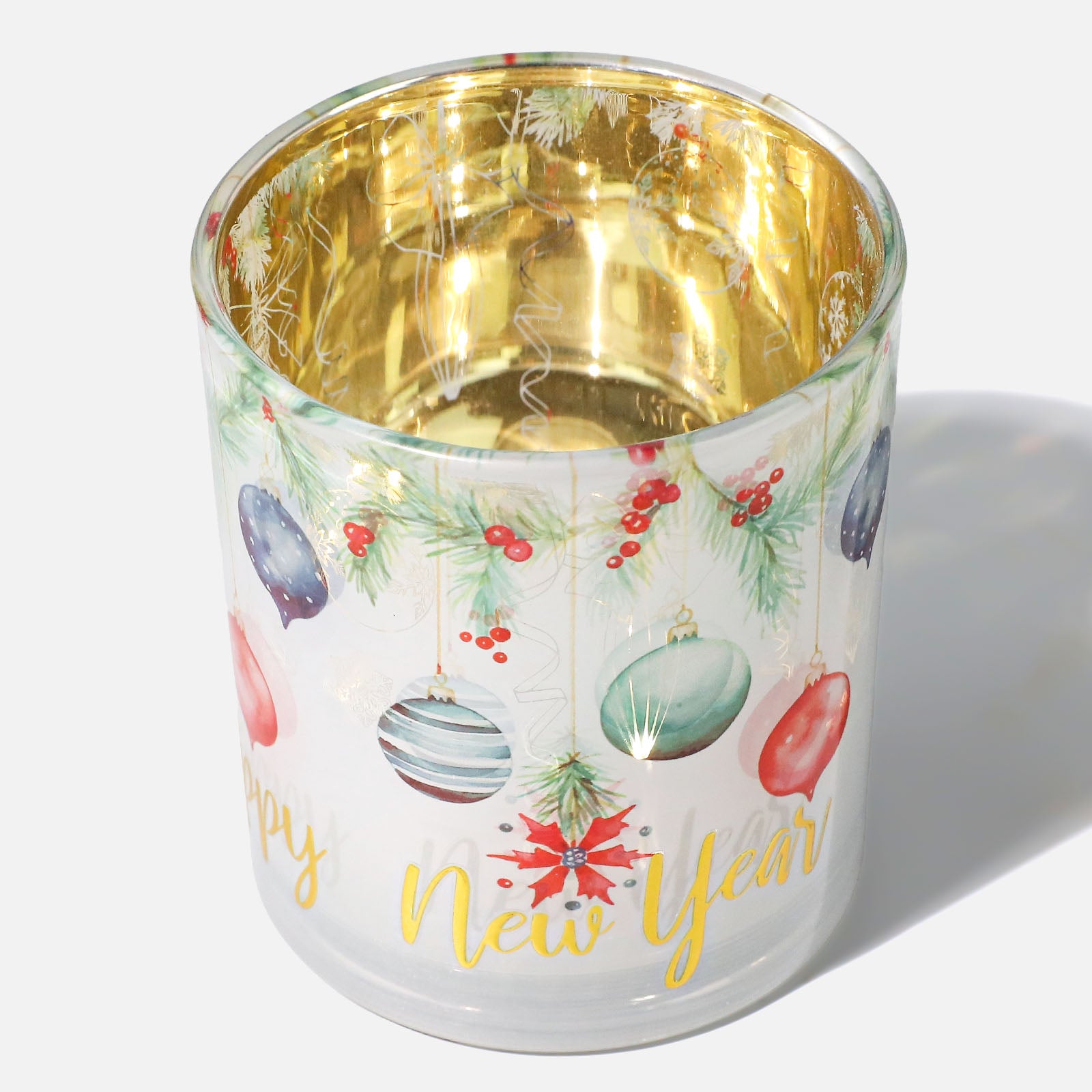 Colección de frascos de vela de vidrio Floral Ribbon