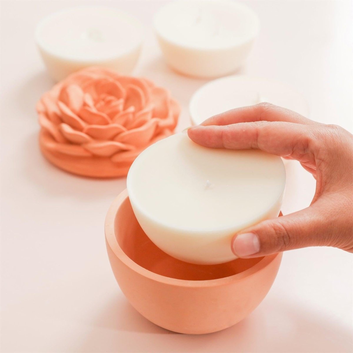 Crowning Rose Candle Jar Silicone Mold & Refill Mold CollectionCandle Jar MoldSH1075-1-2+LZ0699