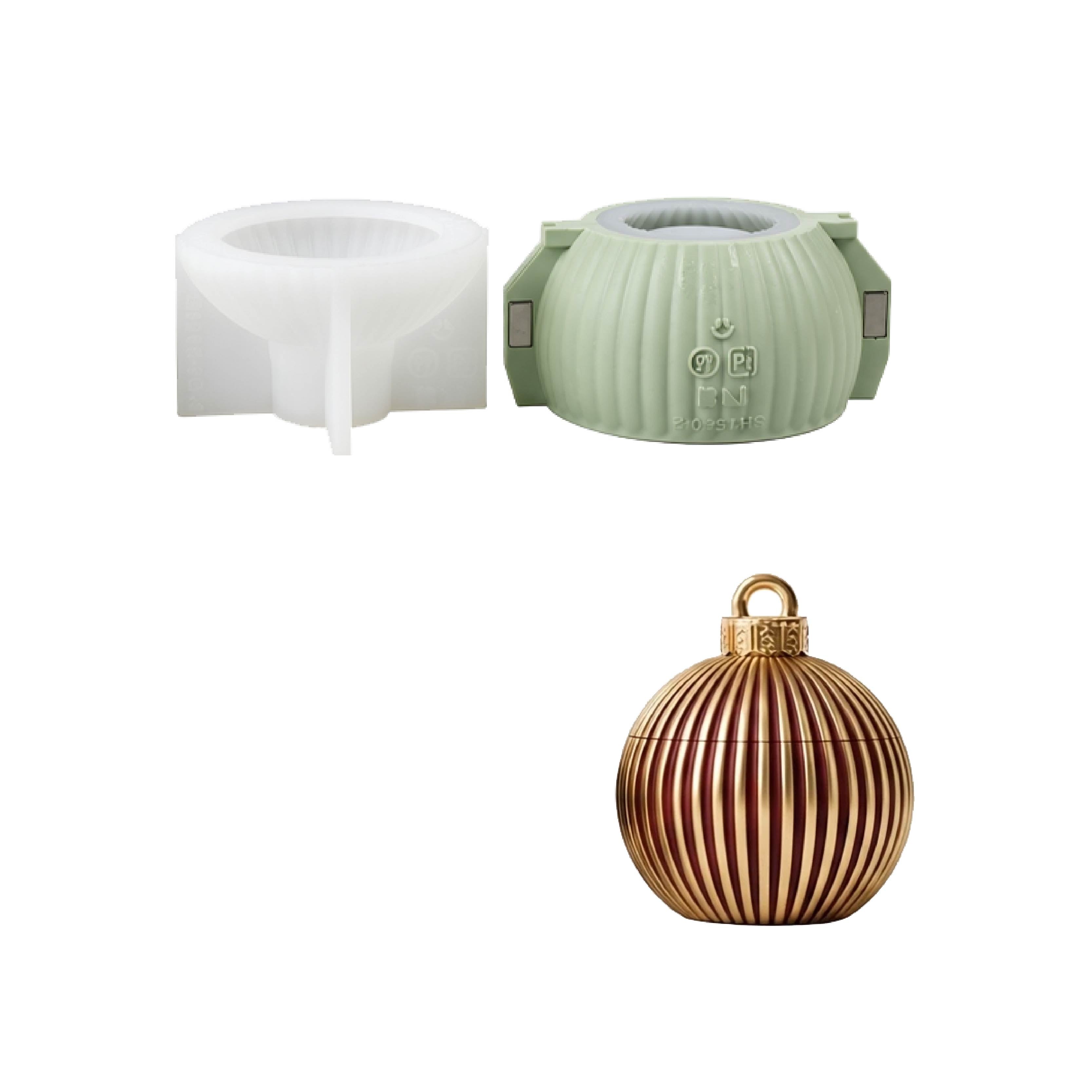 Sparkling Night Christmas Bauble Candle Jar Silicone Mold Collection