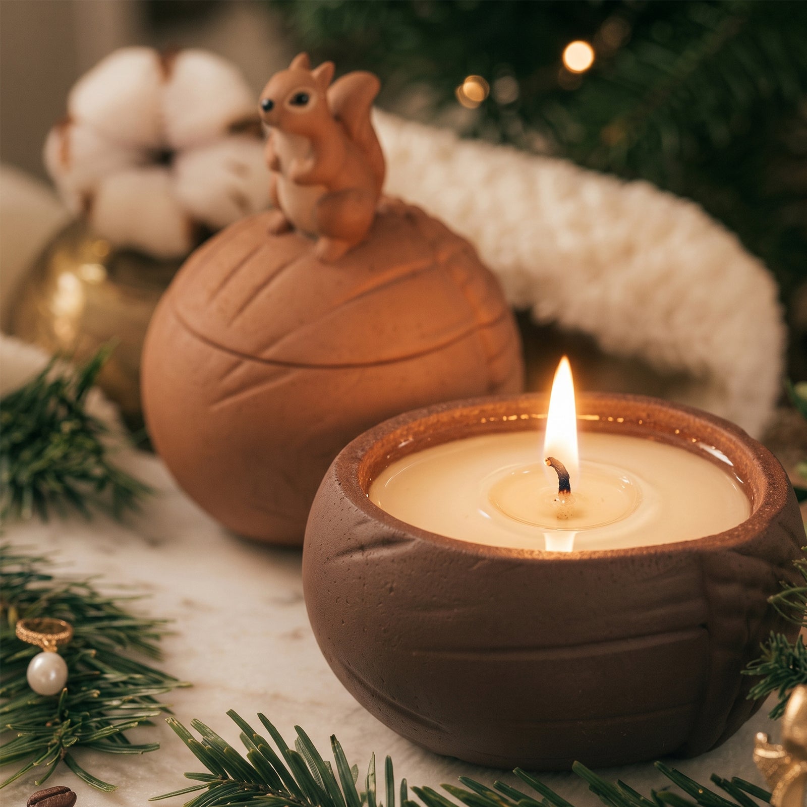 【Pre-sale】Woodland Nut Squirrel Candle Jar Silicone Mold