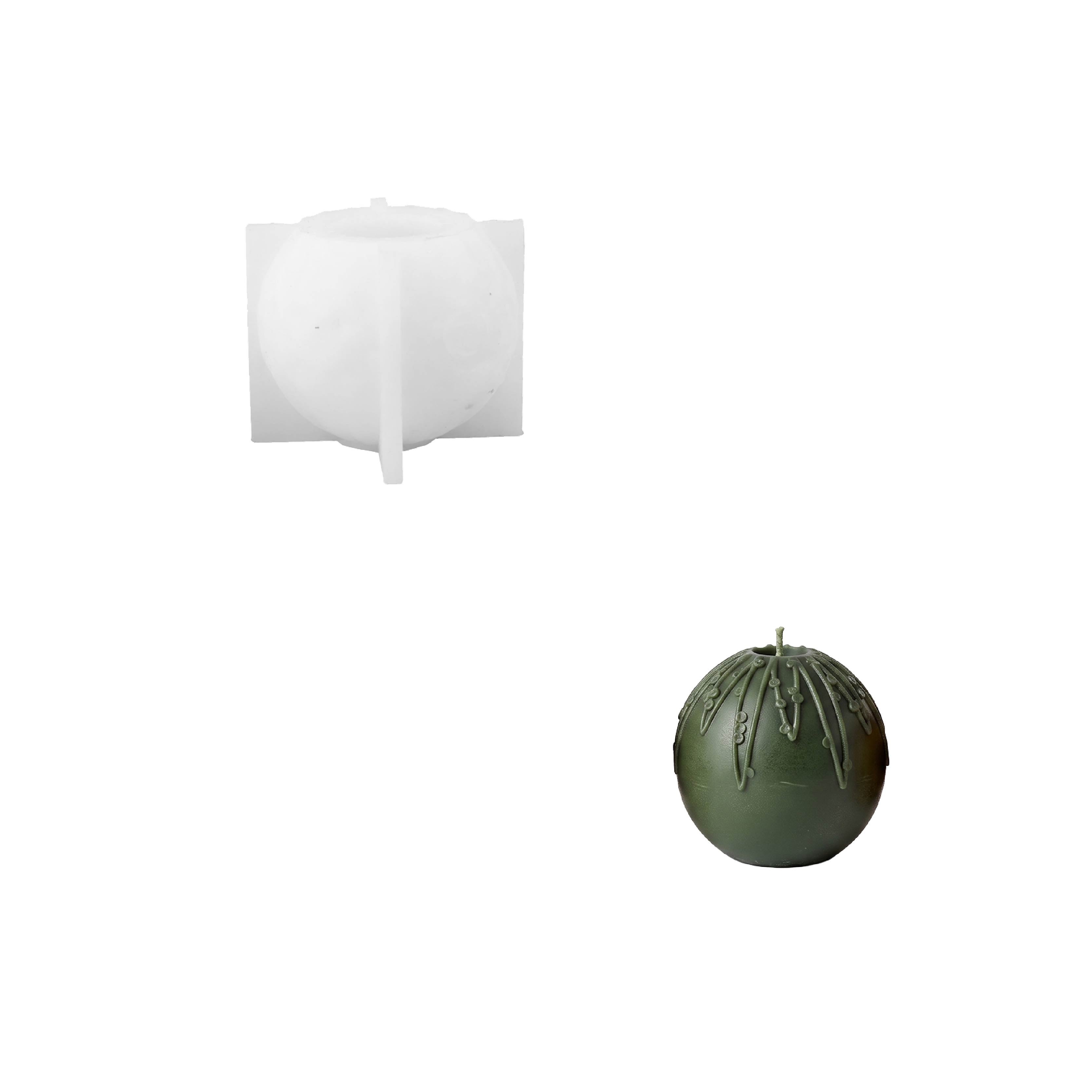 Flowing Texture Christmas Ornament Candle Silicone Mold Collection