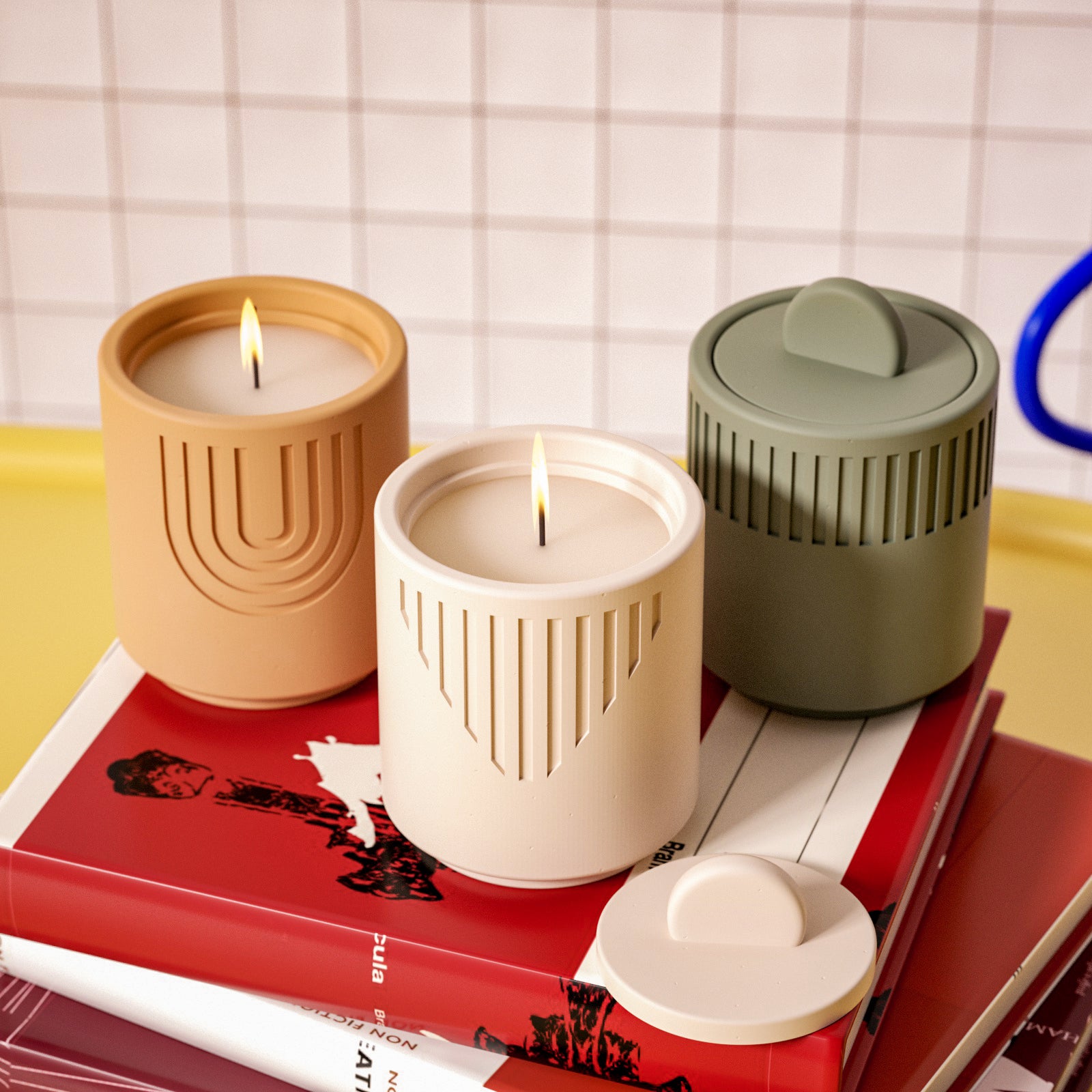 High-Quality Handmade Silicone Candle Jar Molds with Lid in Striped Style –  Boowan Nicole
