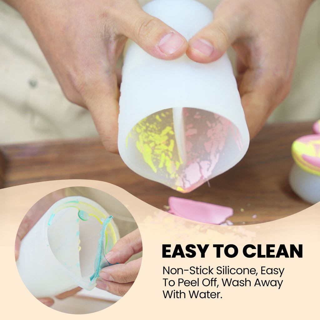 The Split Silicone Cup is easy to clean, providing convenience and practicality.