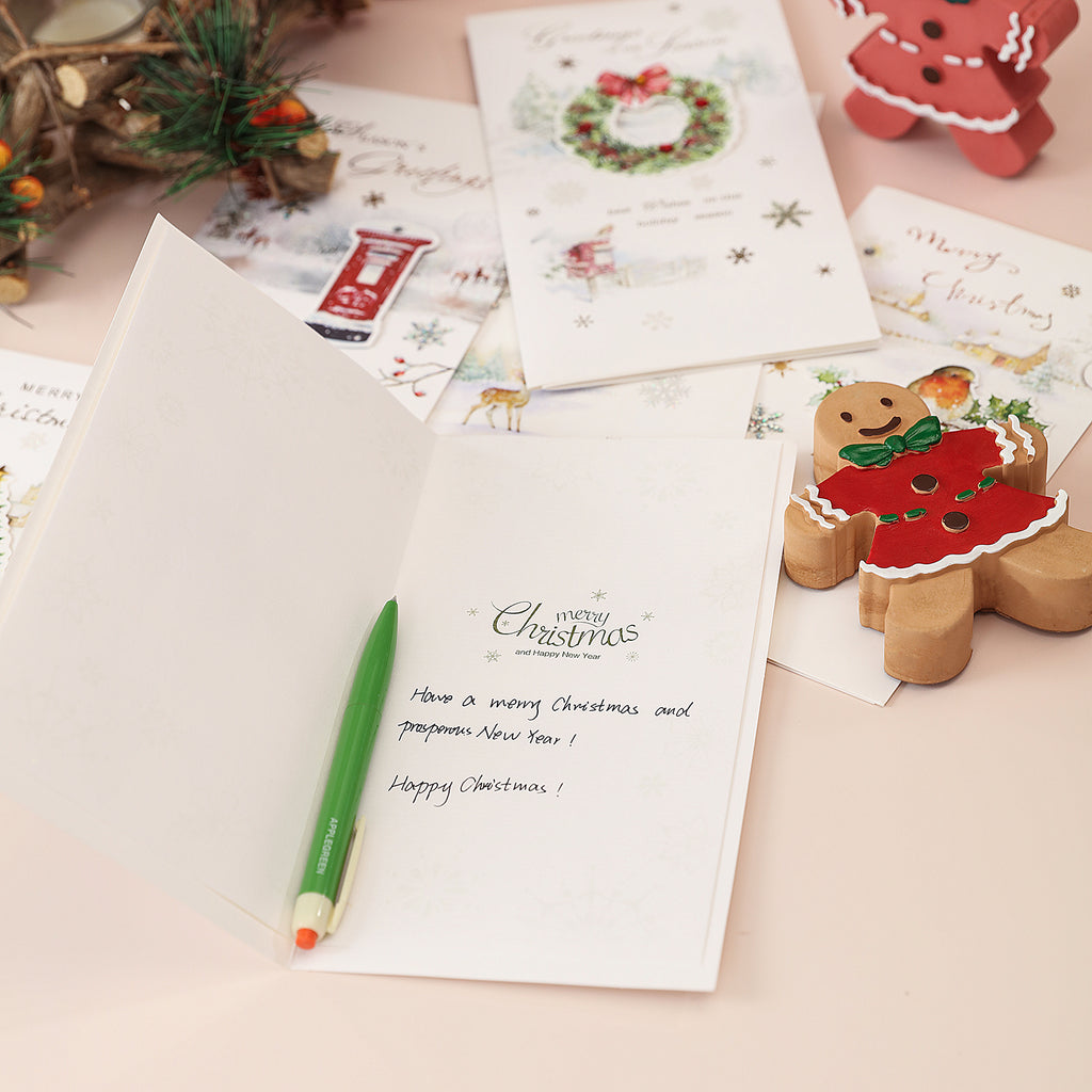 Write holiday wishes in greeting cards -Boowan Nicole