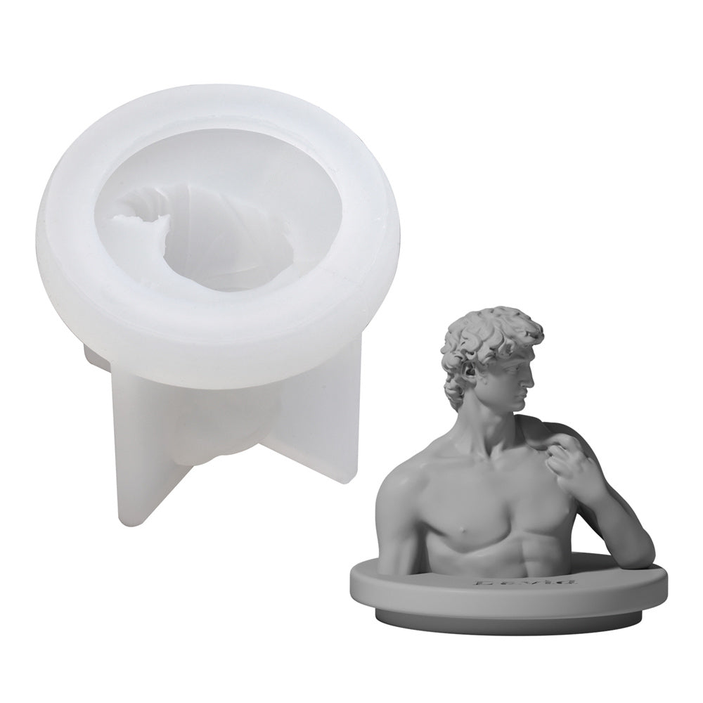 Pot de bougie de sculptures de mythologie avec couvercle, moule en silicone