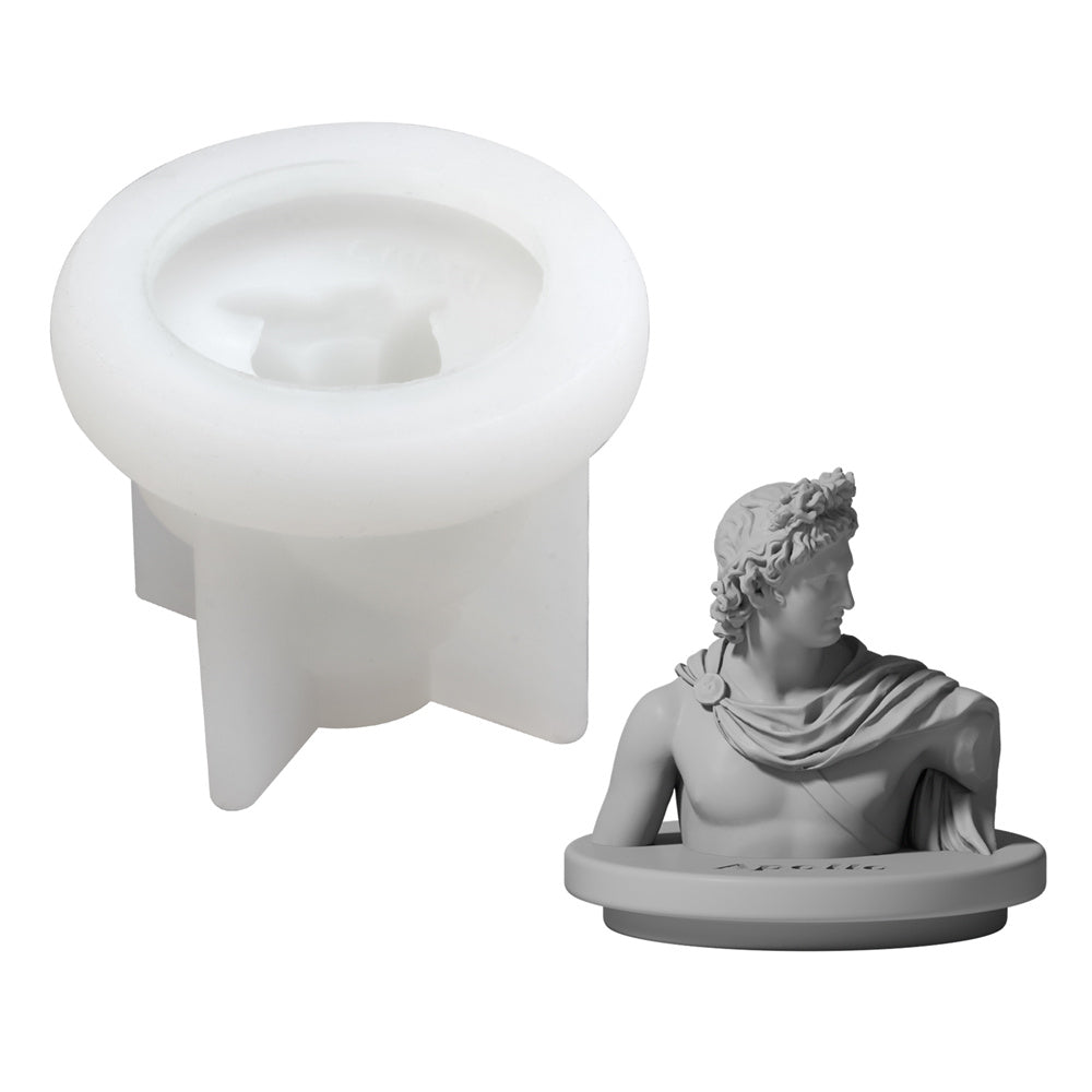 Pot de bougie de sculptures de mythologie avec couvercle, moule en silicone