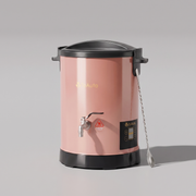 ToAuto pink 6L digital electric wax melting bucket with dual digital temperature panel, bottom spout and stirring spoon, candle making equipment white background product photo - Boowan Nicole