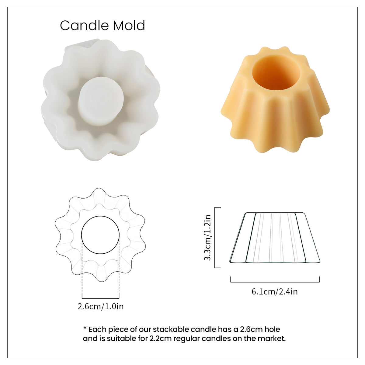 DIY-Bausteine: Stapelbare modulare Kerzenformen – Stapelbare Kerzenform – Boowan Nicole