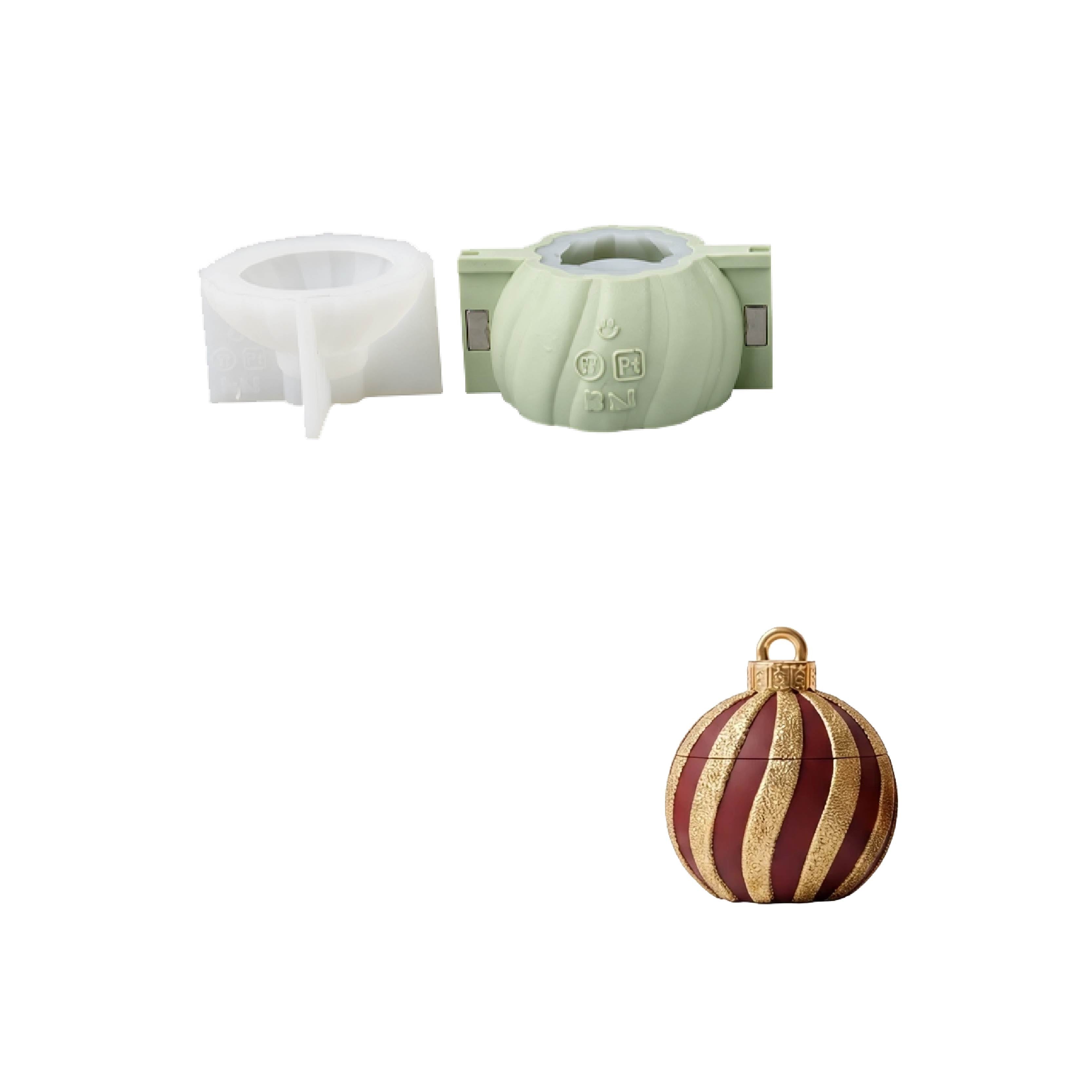Sparkling Night Christmas Bauble Candle Jar Silicone Mold Collection