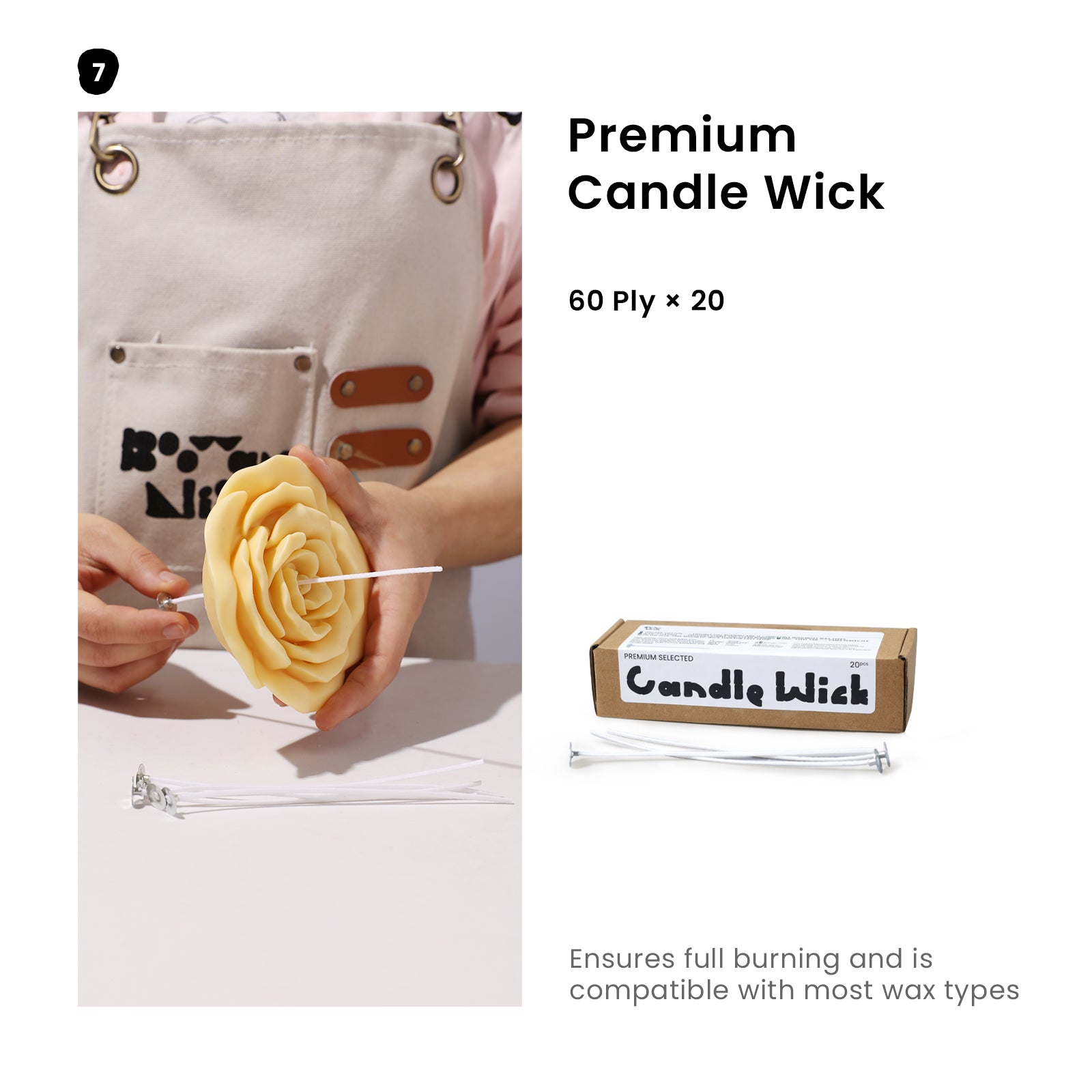 Get the  20 Pcs 60 Ply Wick - Boowan Nicole