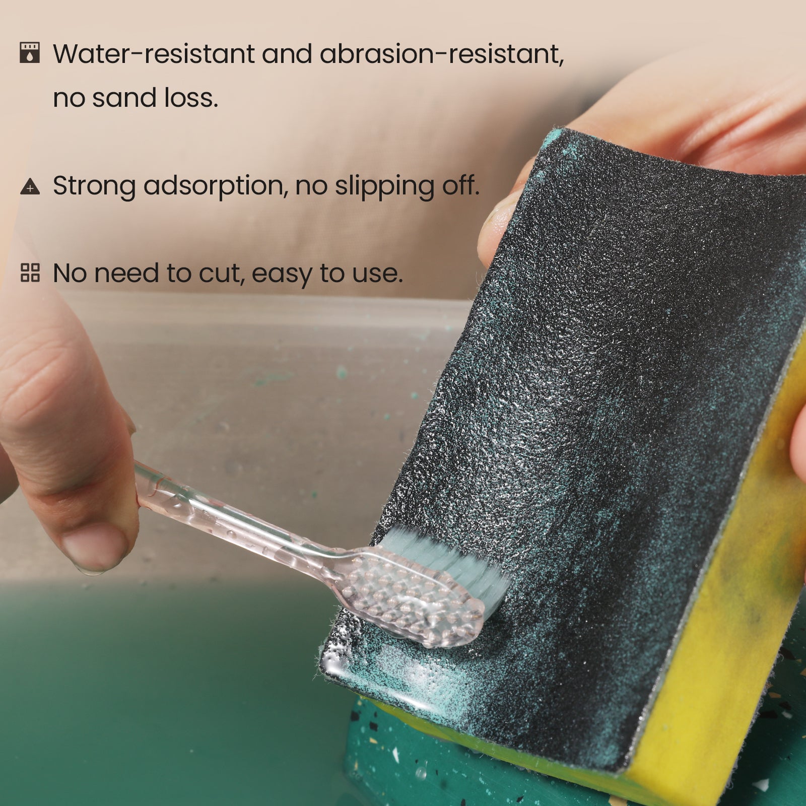 Graphic and text introductions to cleaning and polishing tools highlight the concept of recyclable products.