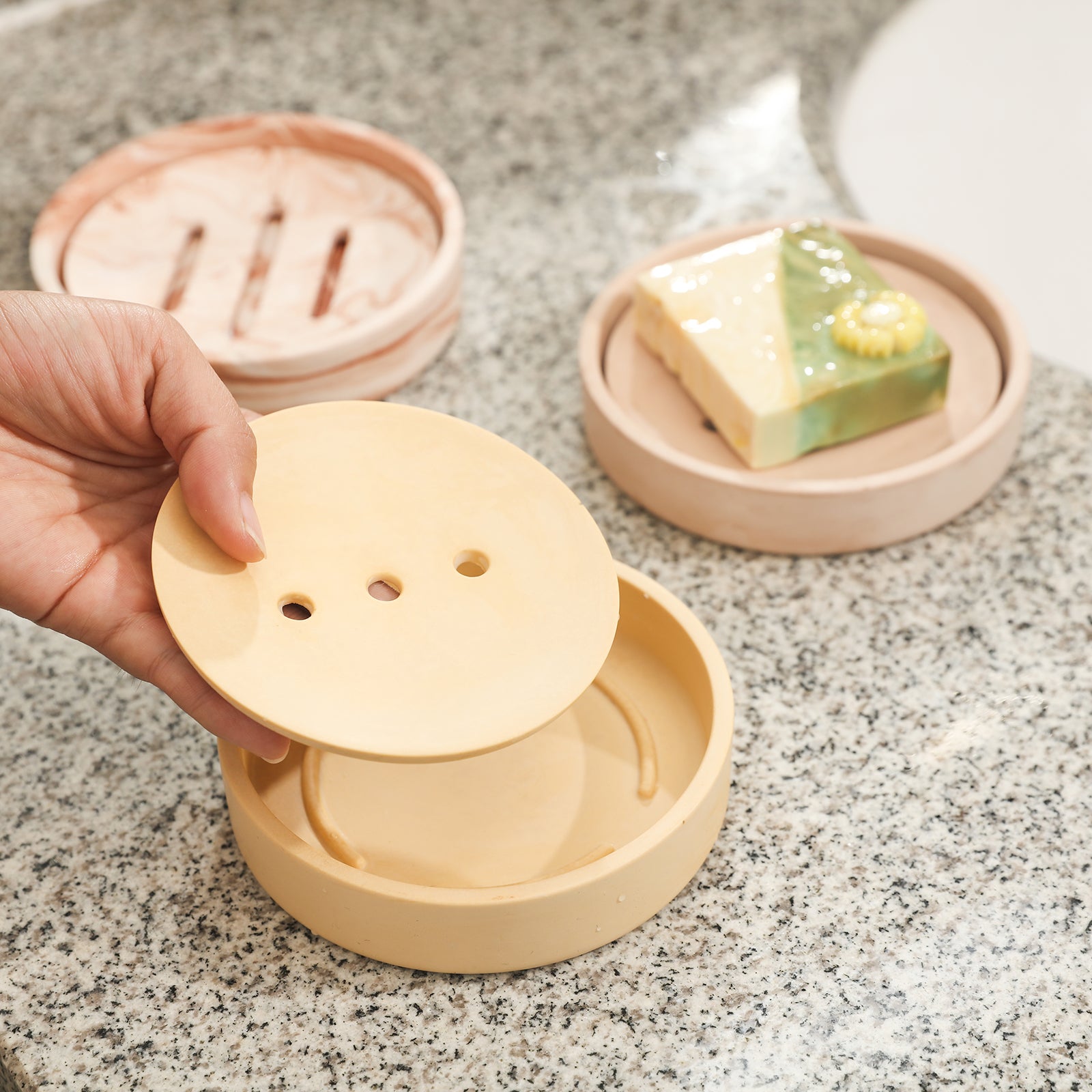 The Round Detach & Drain Soap Dish Silicone Mold – Boowan Nicole