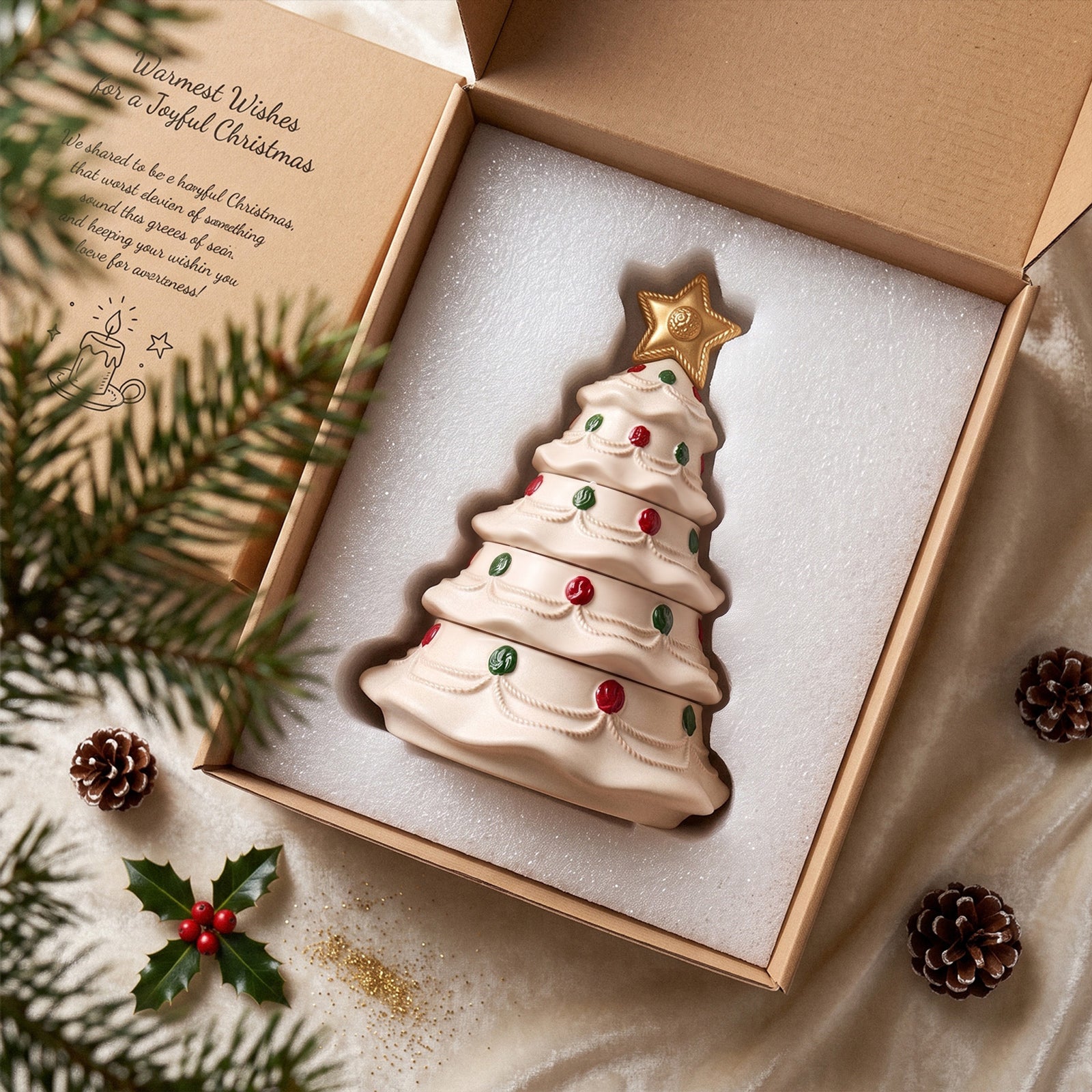 【Pre-sale】Twinkle Star Christmas Tree Stacking Candle Jar Silicone Mold