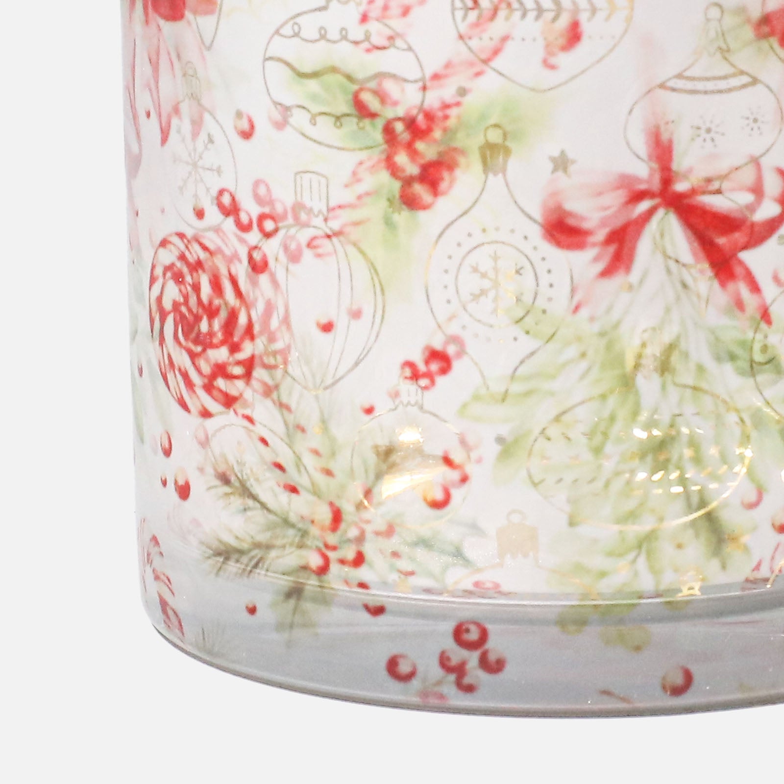 Christmas Bows & Baubles Glass Candle Jar Collection