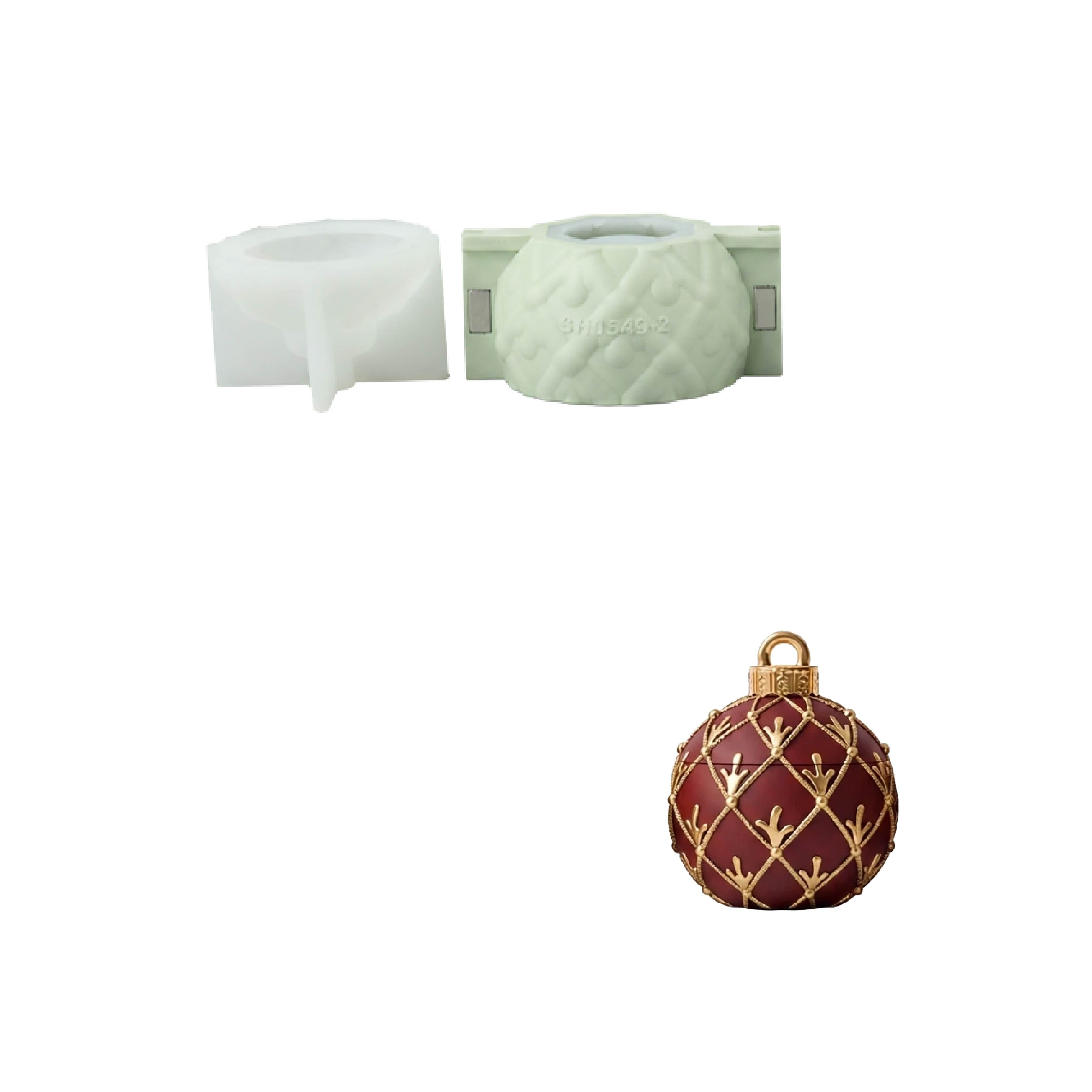 Sparkling Night Christmas Bauble Candle Jar Silicone Mold Collection