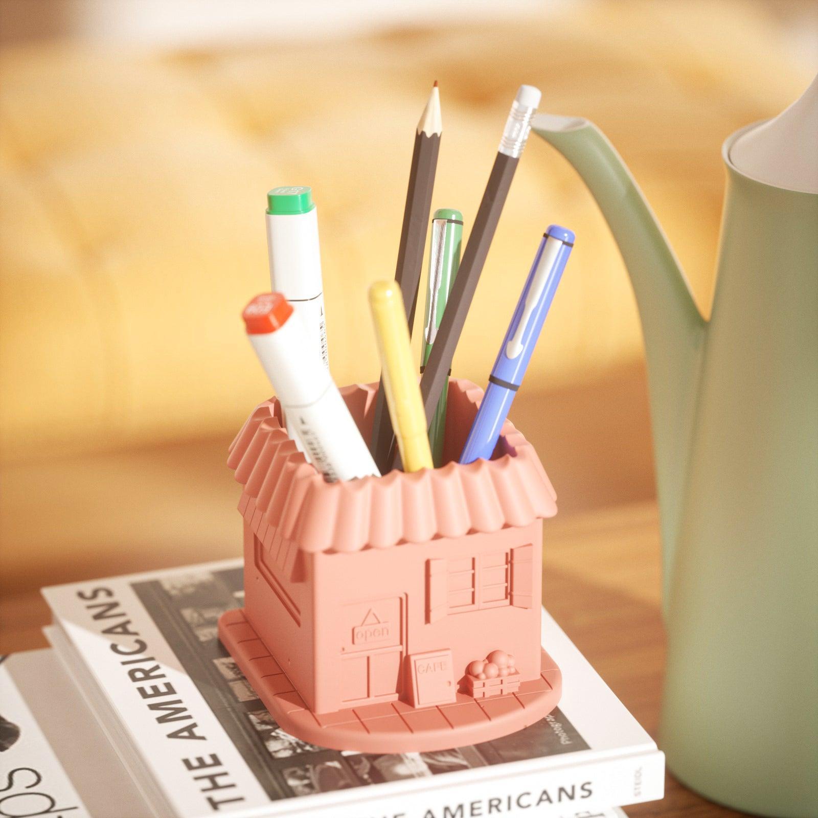 Mini-House Plant Pot-Boowan Nicole as a pen holder
