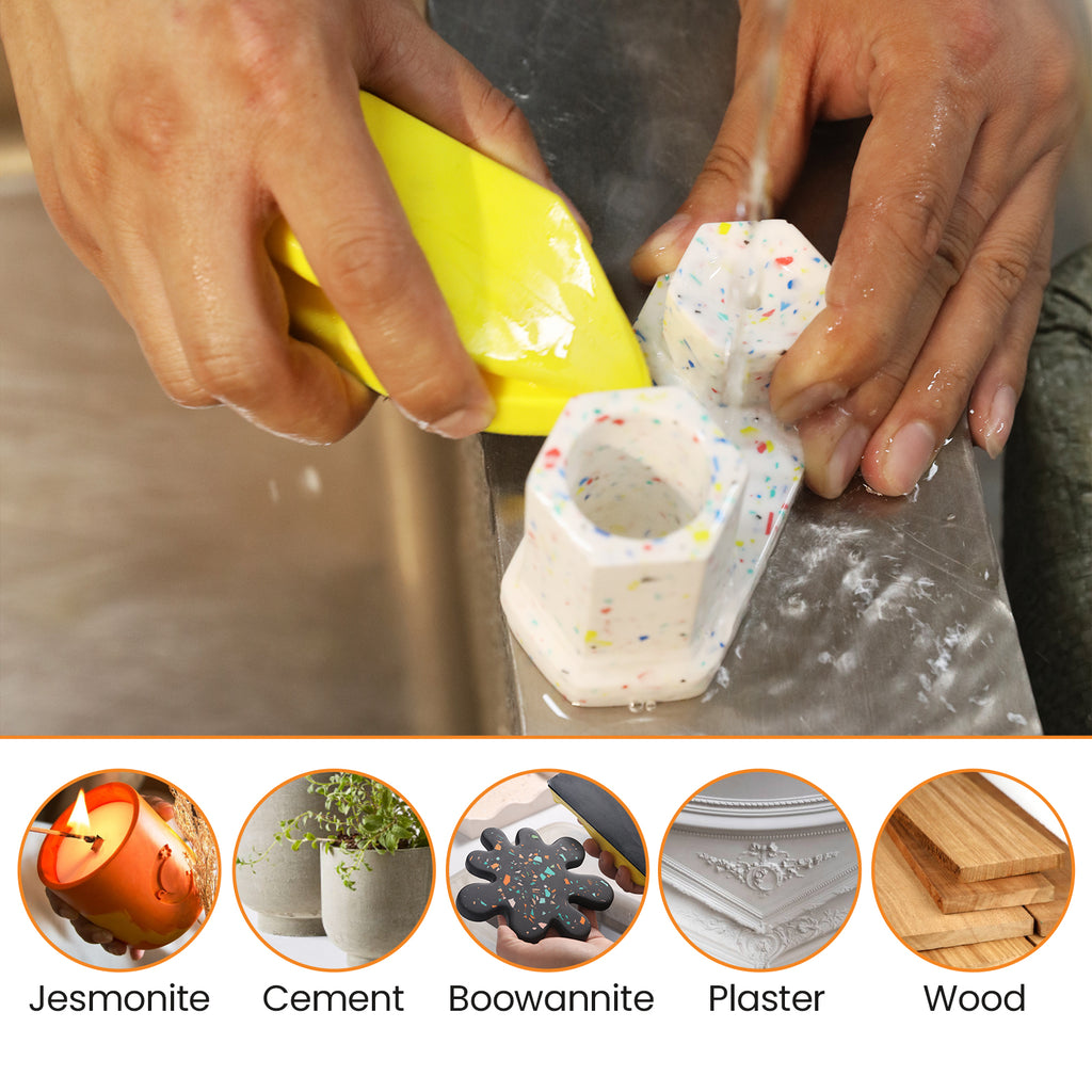 The sander can be adapted to polishing the surfaces of different media, making handicrafts more fun.