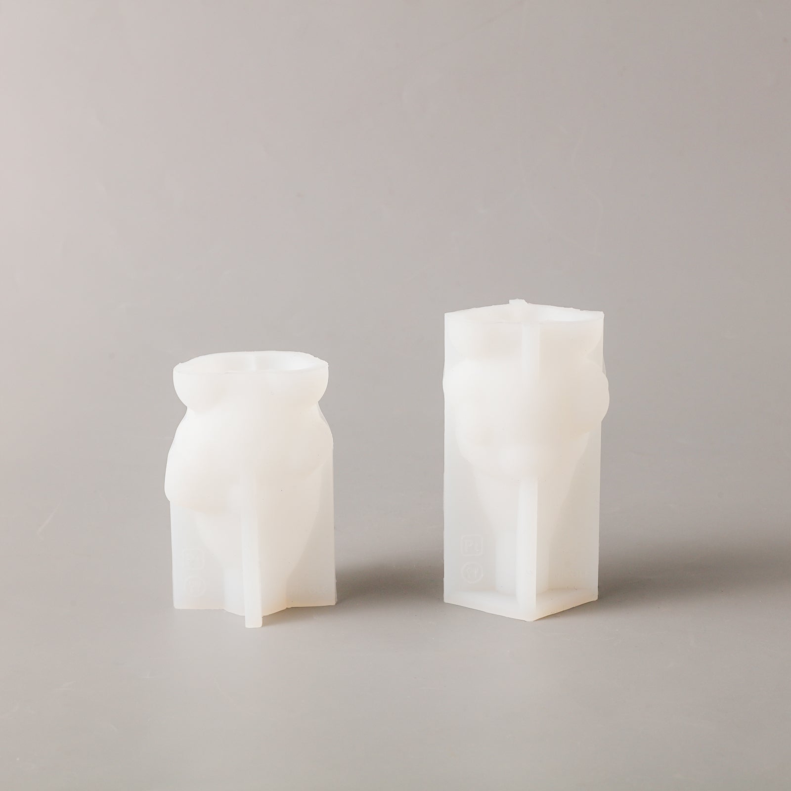 Two Christmas Floral Hat Gnome Candle White Silicone Molds - Boowan Nicole