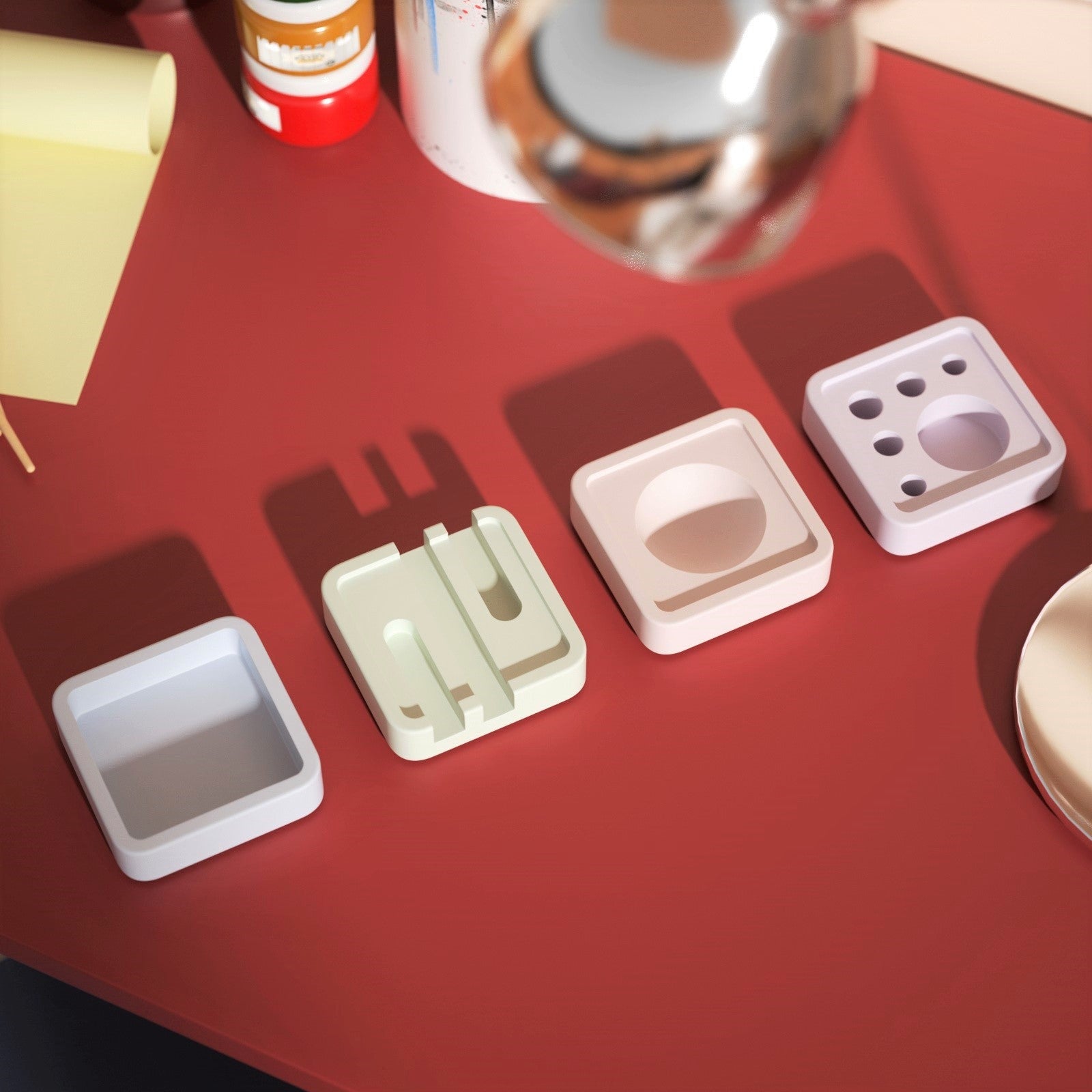 Four different styles of Square Multi-Functional Stationery Support-Boowan Nicole