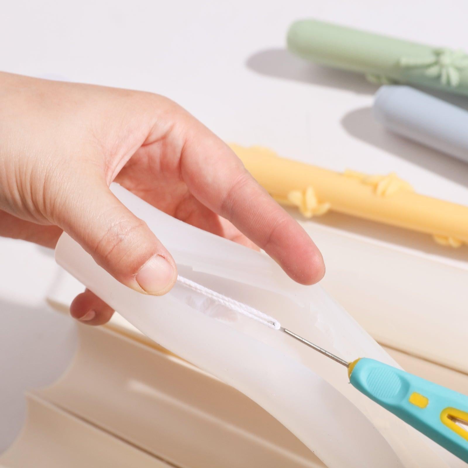 Stringing tools for candle wick making