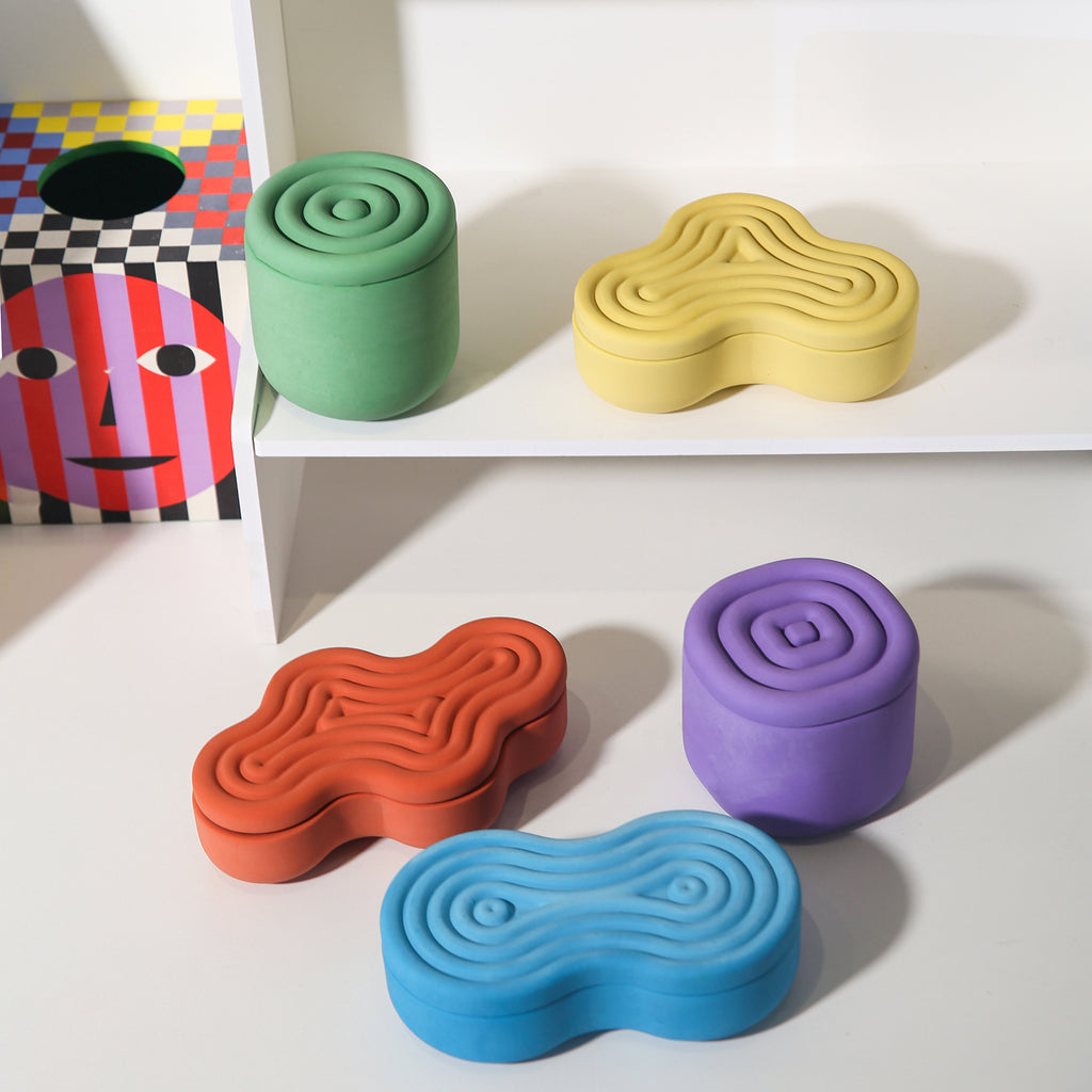Wriggle storage boxes in different colors and shapes-Boowan Nicole
