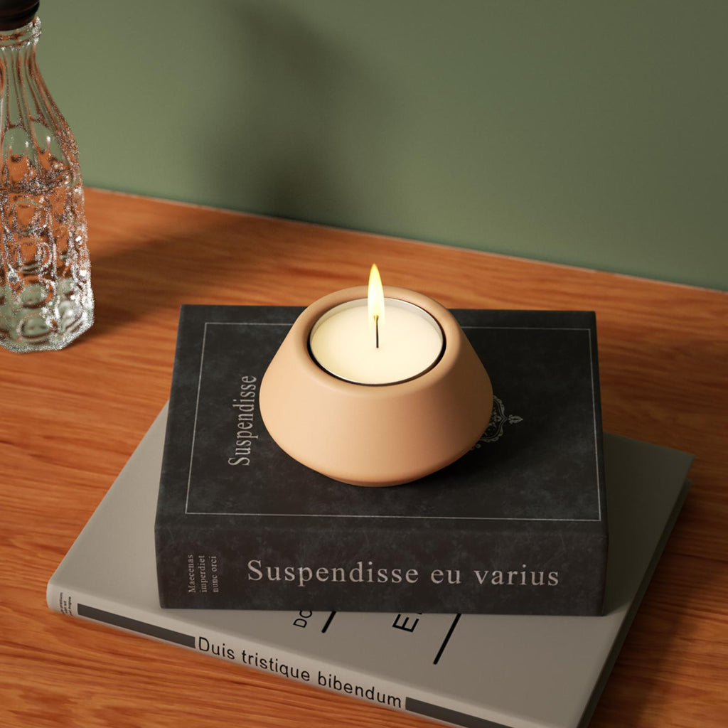  Lit tealight holder candles, an excellent choice for decorating the space.