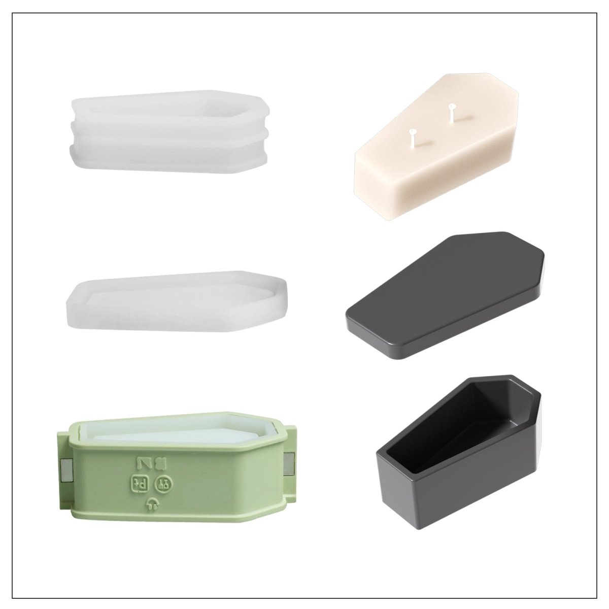 Buy 7oz Candle Jar & Refill Silicone Mold - Boowan Nicole