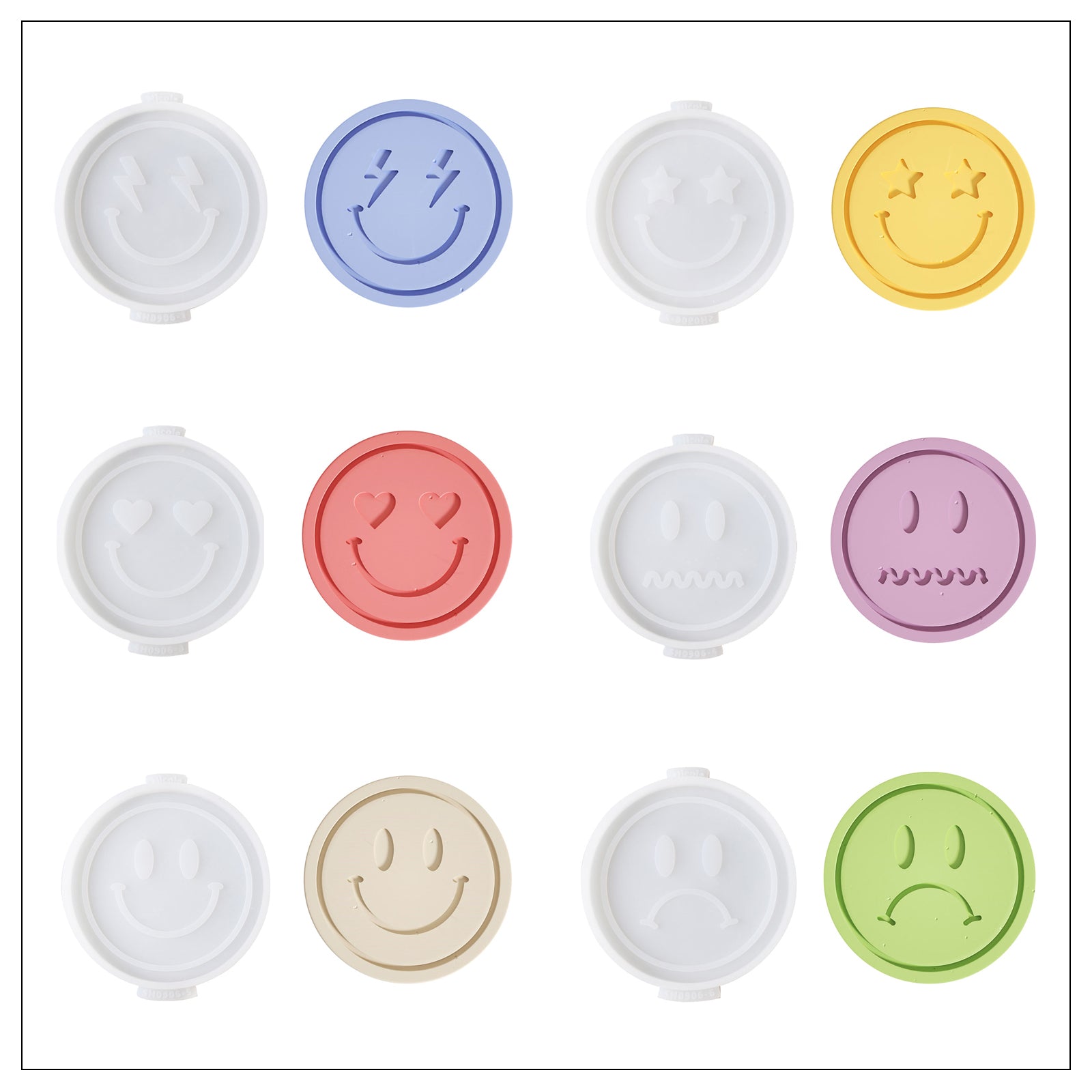 絵文字コンクリートコースターシリコンモールド