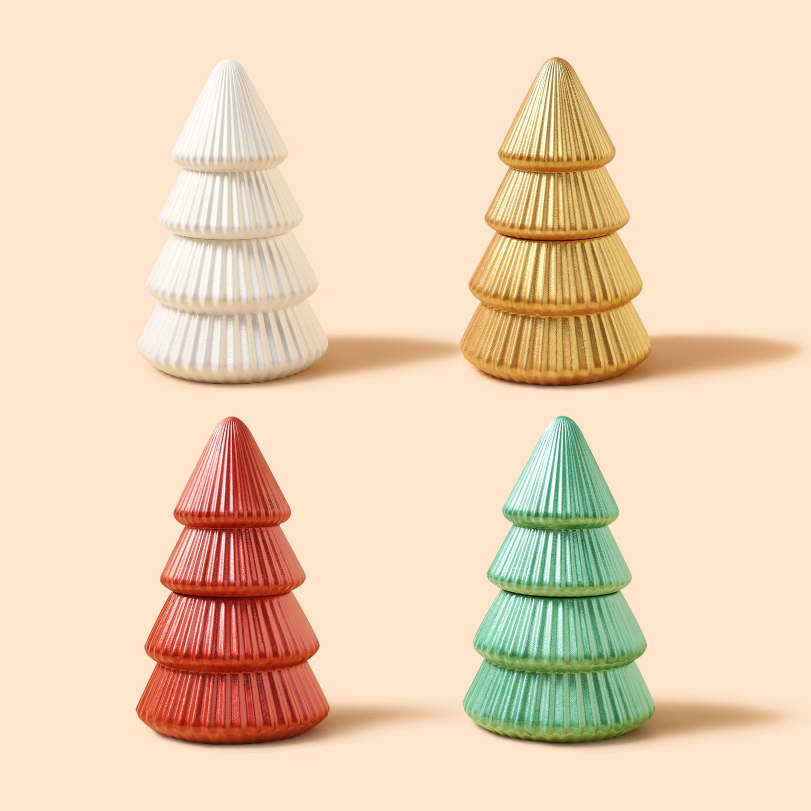 Глиттерный акриловый глянцевый закрепитель с набором порошка слюды для окрашивания - 4 рождественских цвета