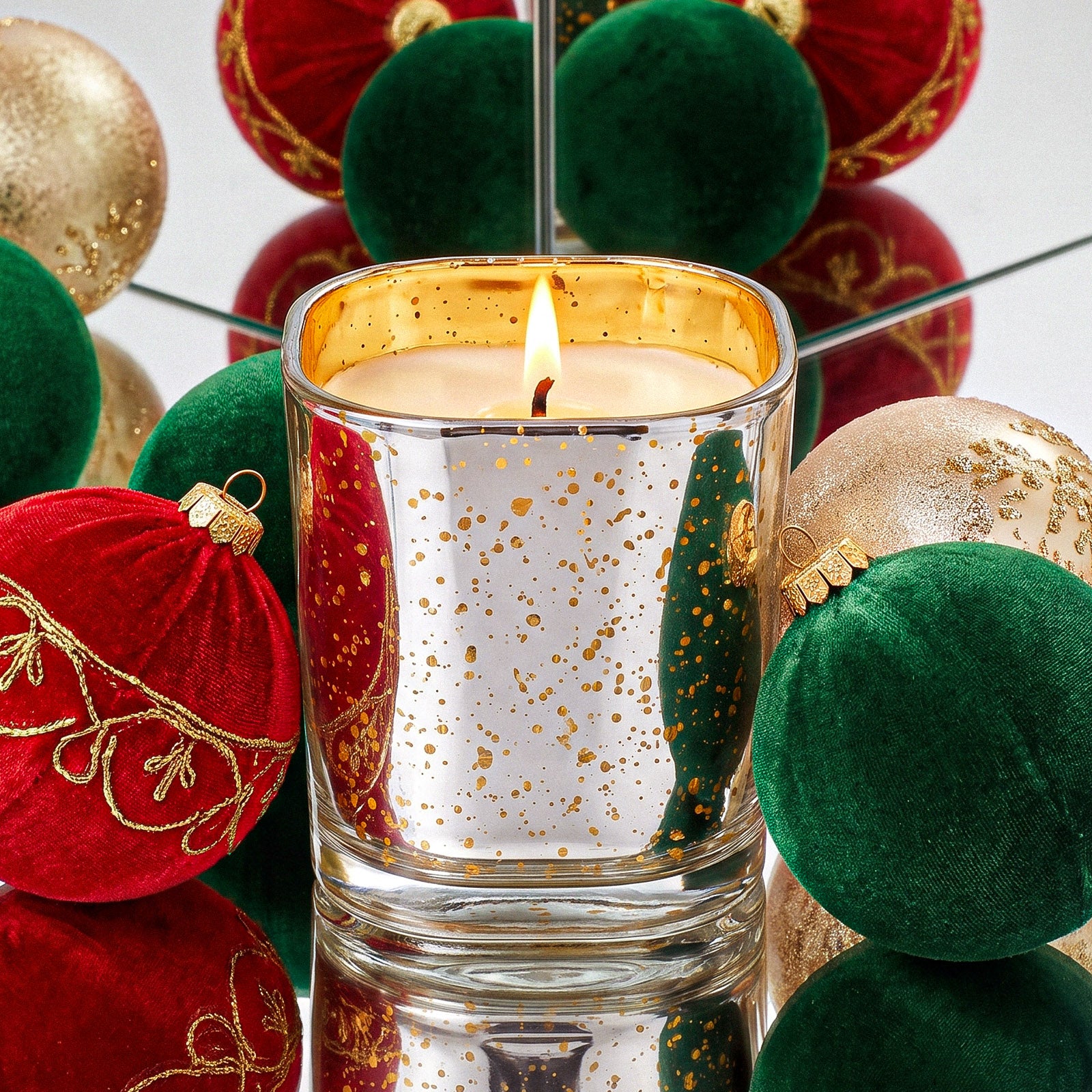 Golden Stardust Glass Candle Jar Collection
