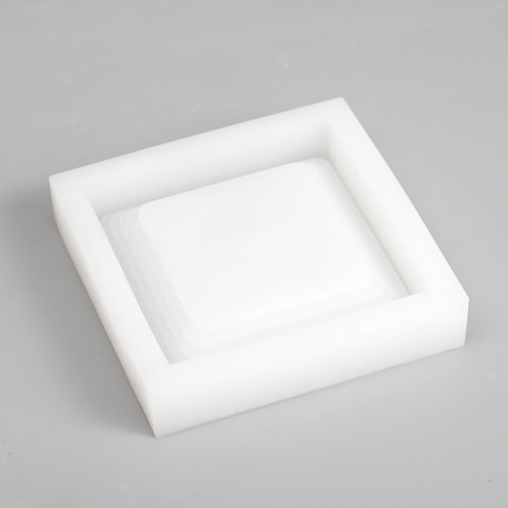White Silicone Mold for Making Square Large Desk Caddy - Boowan Nicole