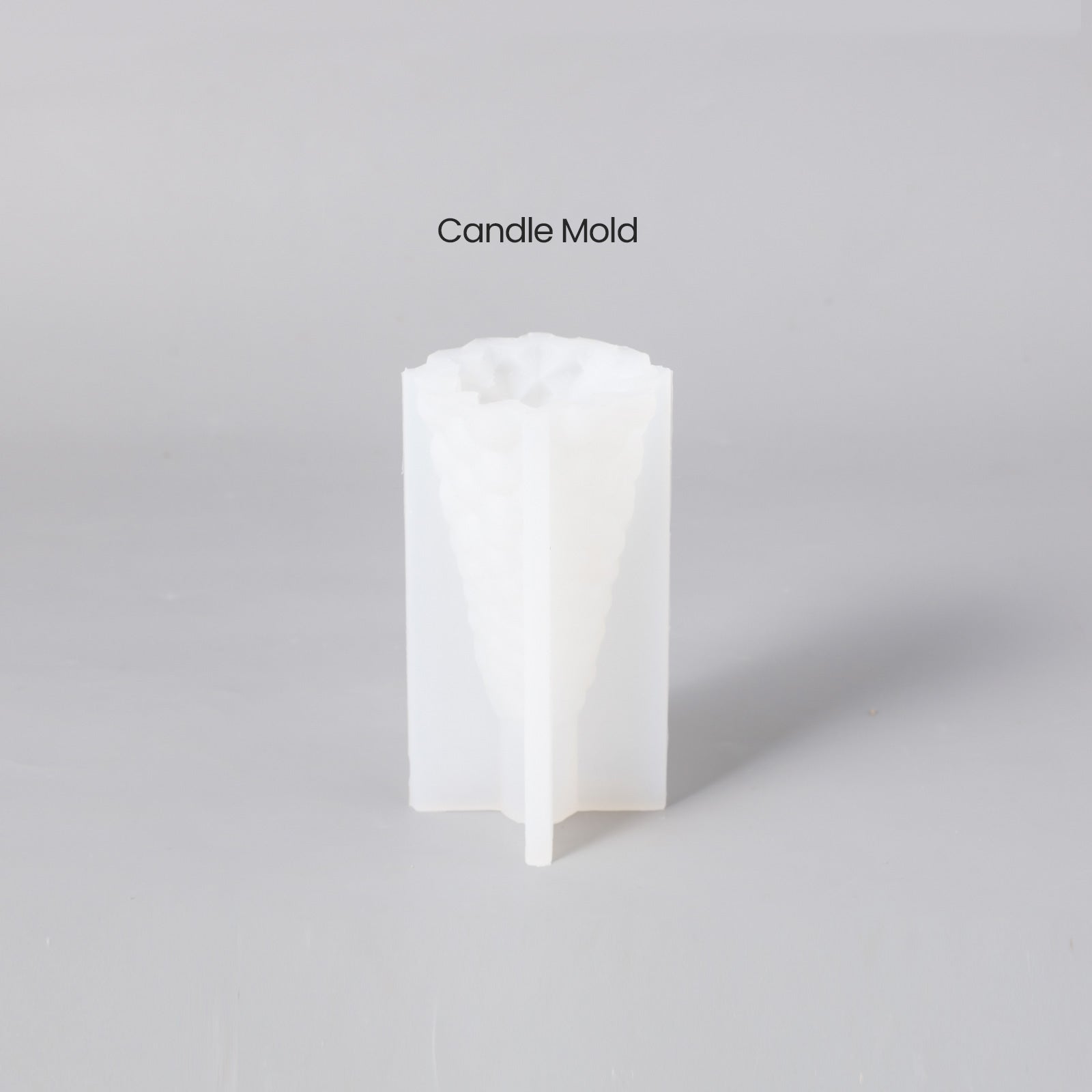 White silicone mold for making Christmas pine candles - Boowan Nicole