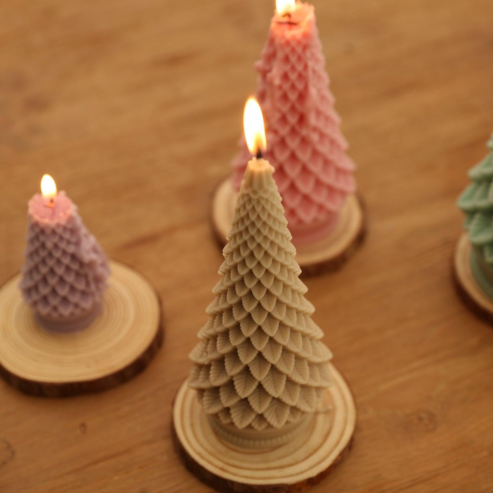 Lighted brown Christmas tree candles - Boowan Nicole