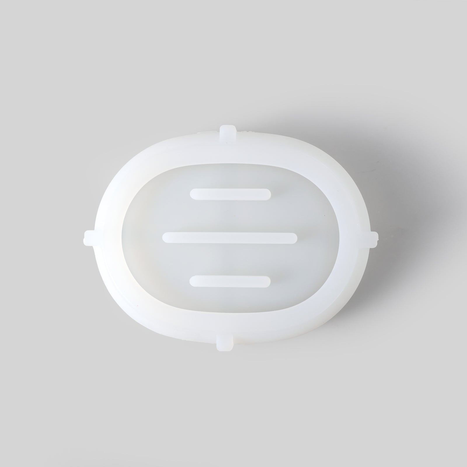 White Silicone Mold for Making Oval Soap Dish - Boowan Nicole