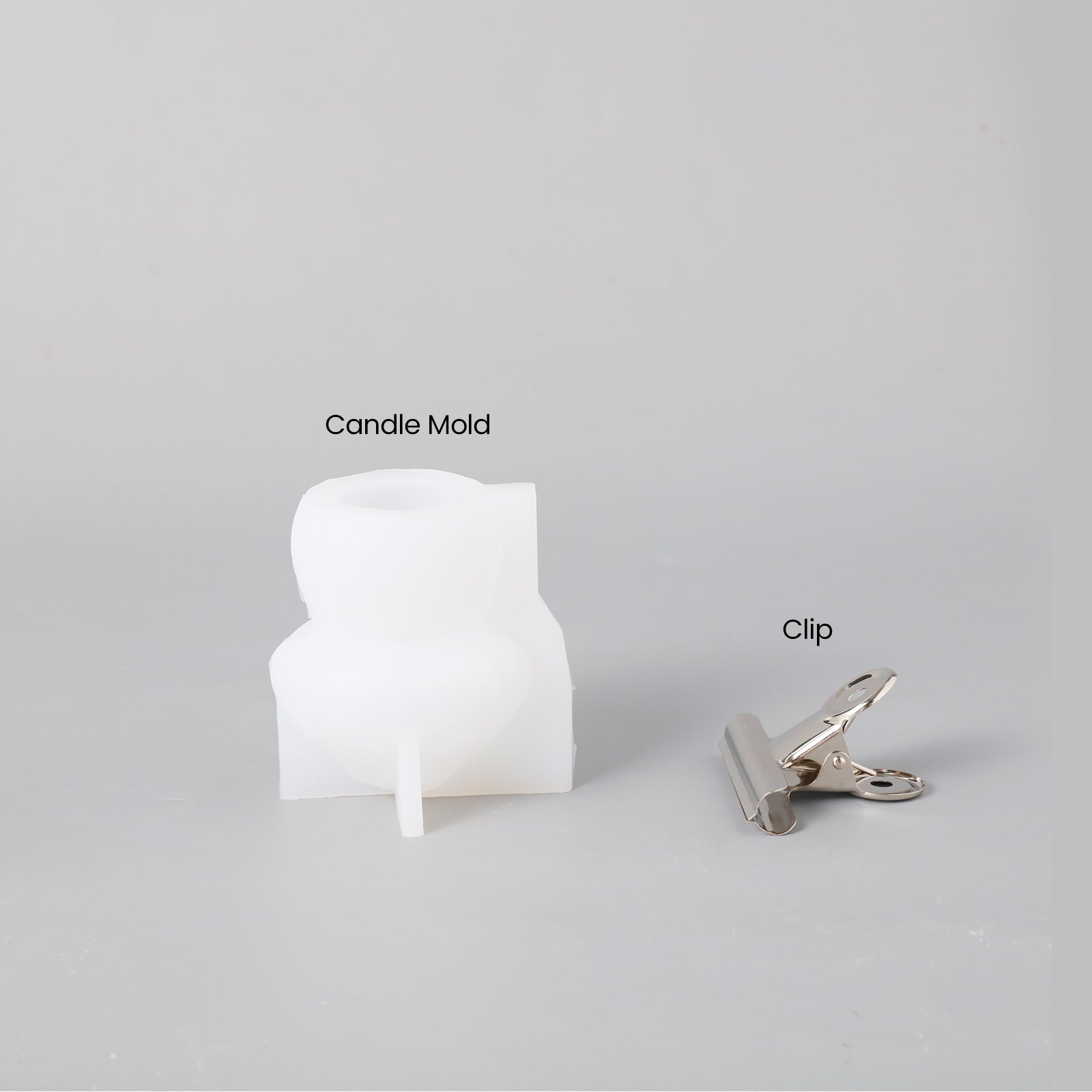 Silicone molds and clips for making fungus mushroom candles, designed by Boowan Nicole.