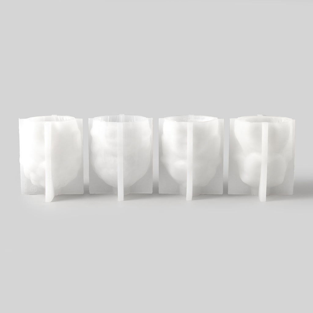 Four White Silicone Molds - Boowan Nicole