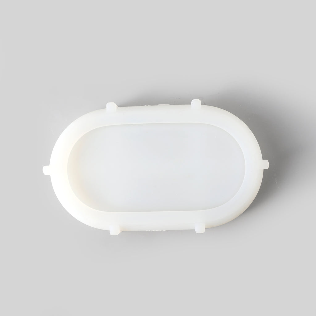 White Silicone Mold for Making Minimalist Oval Tray Silicone Mold - Boowan Nicole