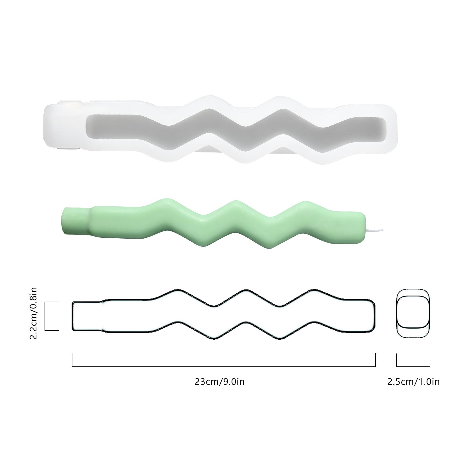 Boowan Nicole: 30cm Bamboo shaped Spiral Taper Candle Mould