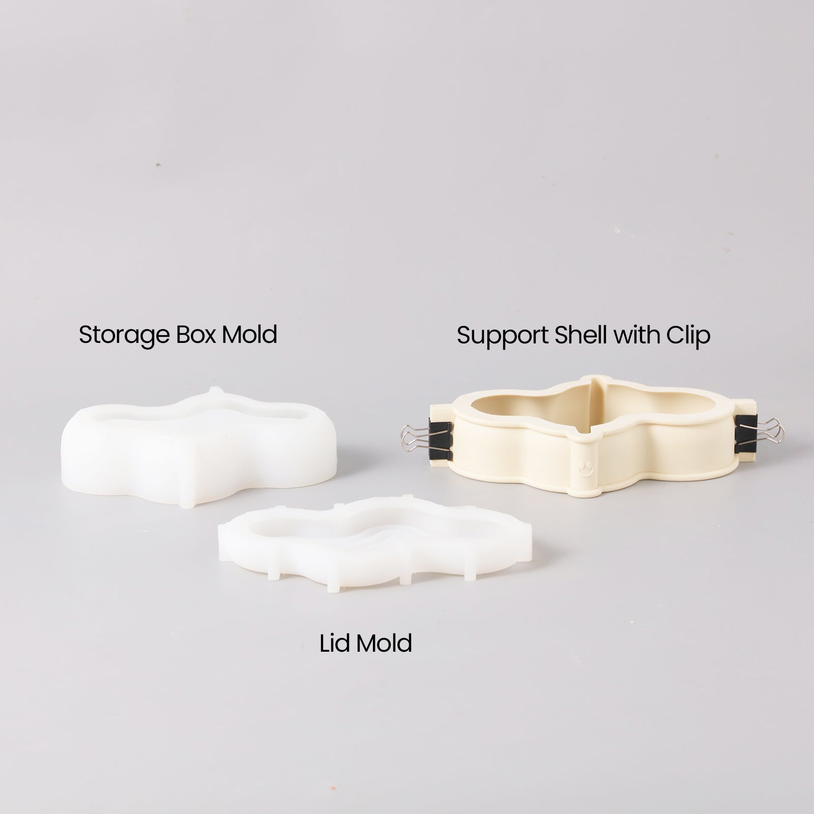 Silicone mold set for making storage box-Boowan Nicole