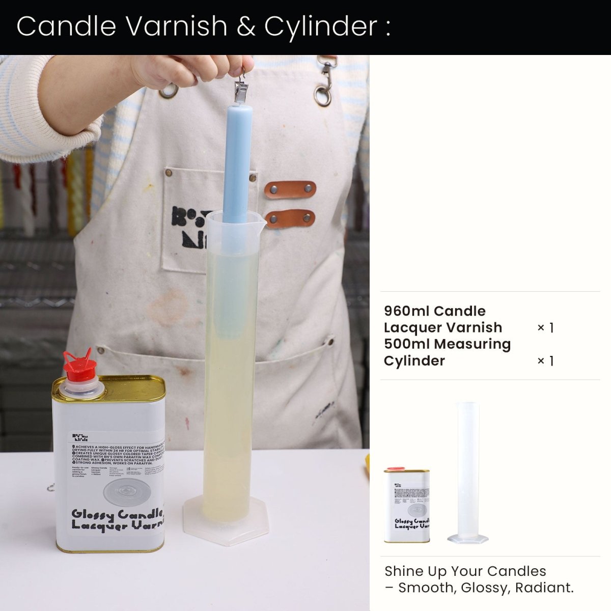 9.3" Simple Classic Taper Candle Silicone MoldTaper Candle MoldA0365+A0391