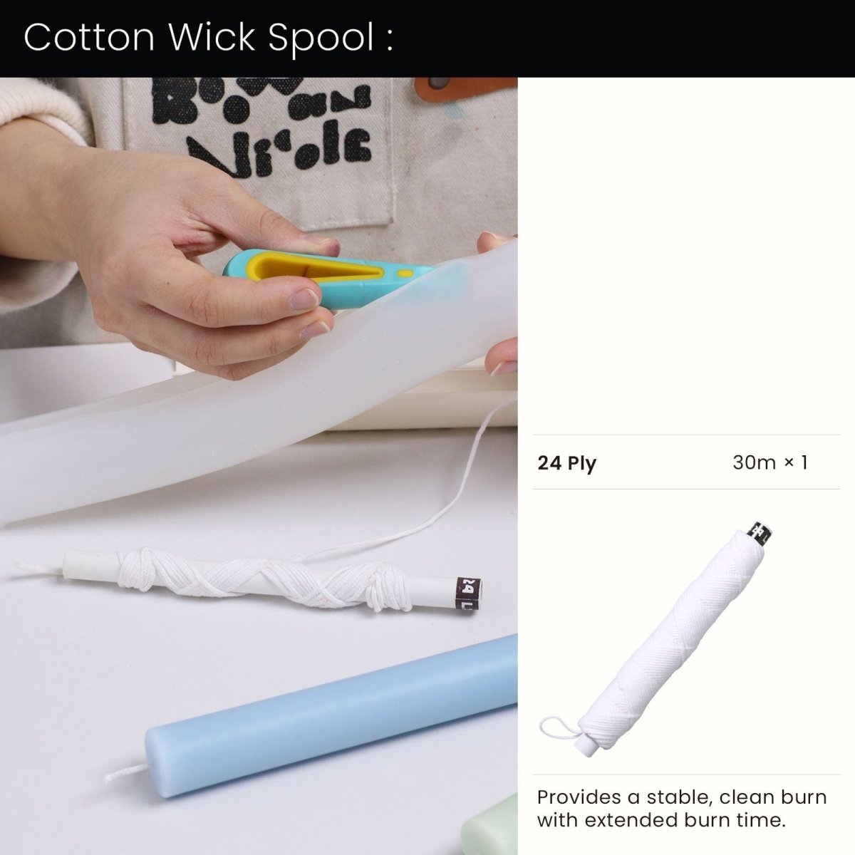 9.3" Simple Classic Taper Candle Silicone MoldTaper Candle MoldA0366