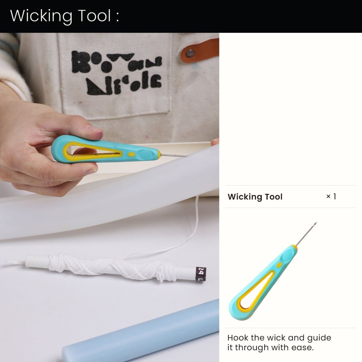 9.3" Simple Classic Taper Candle Silicone MoldTaper Candle MoldA0333