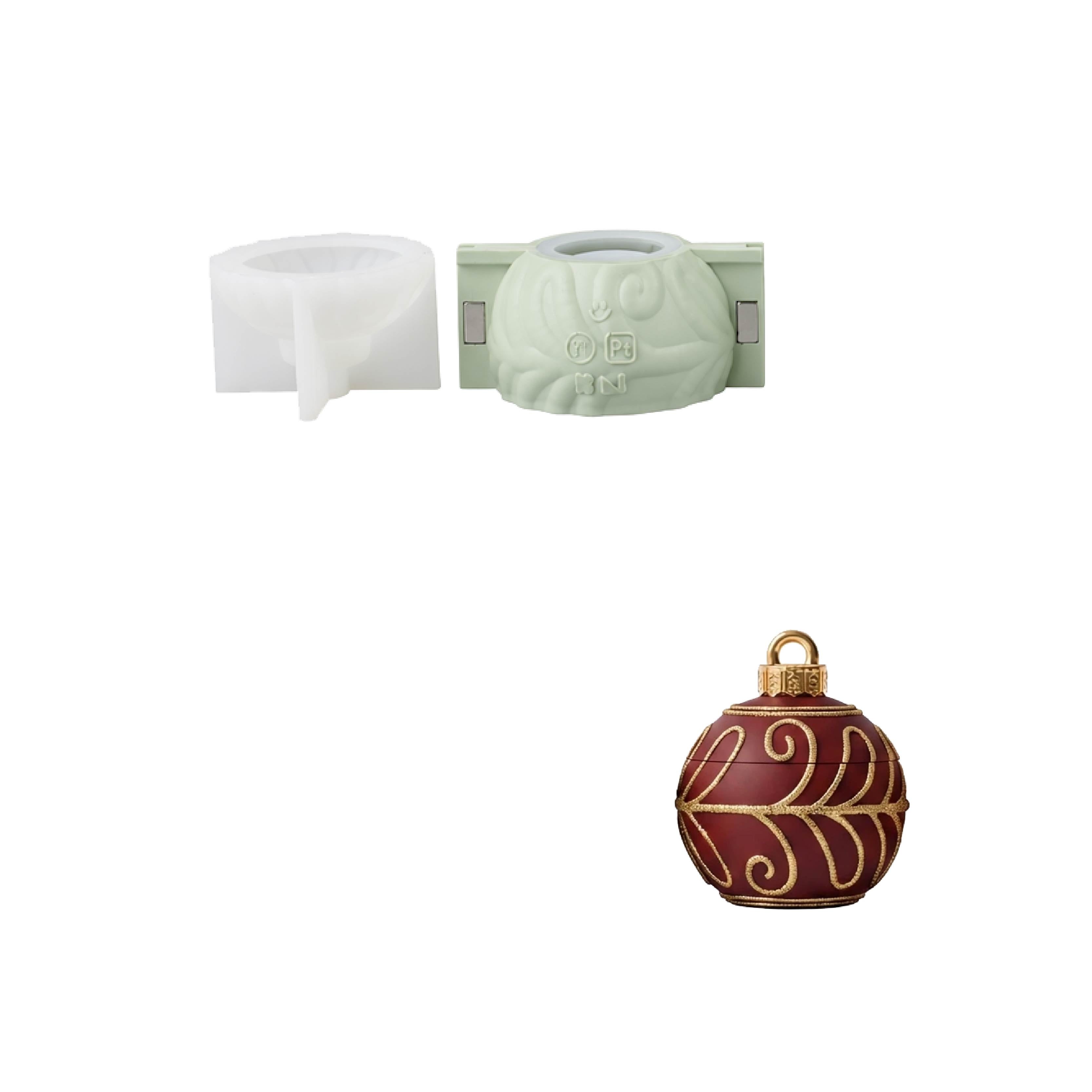 Sparkling Night Christmas Bauble Candle Jar Silicone Mold Collection