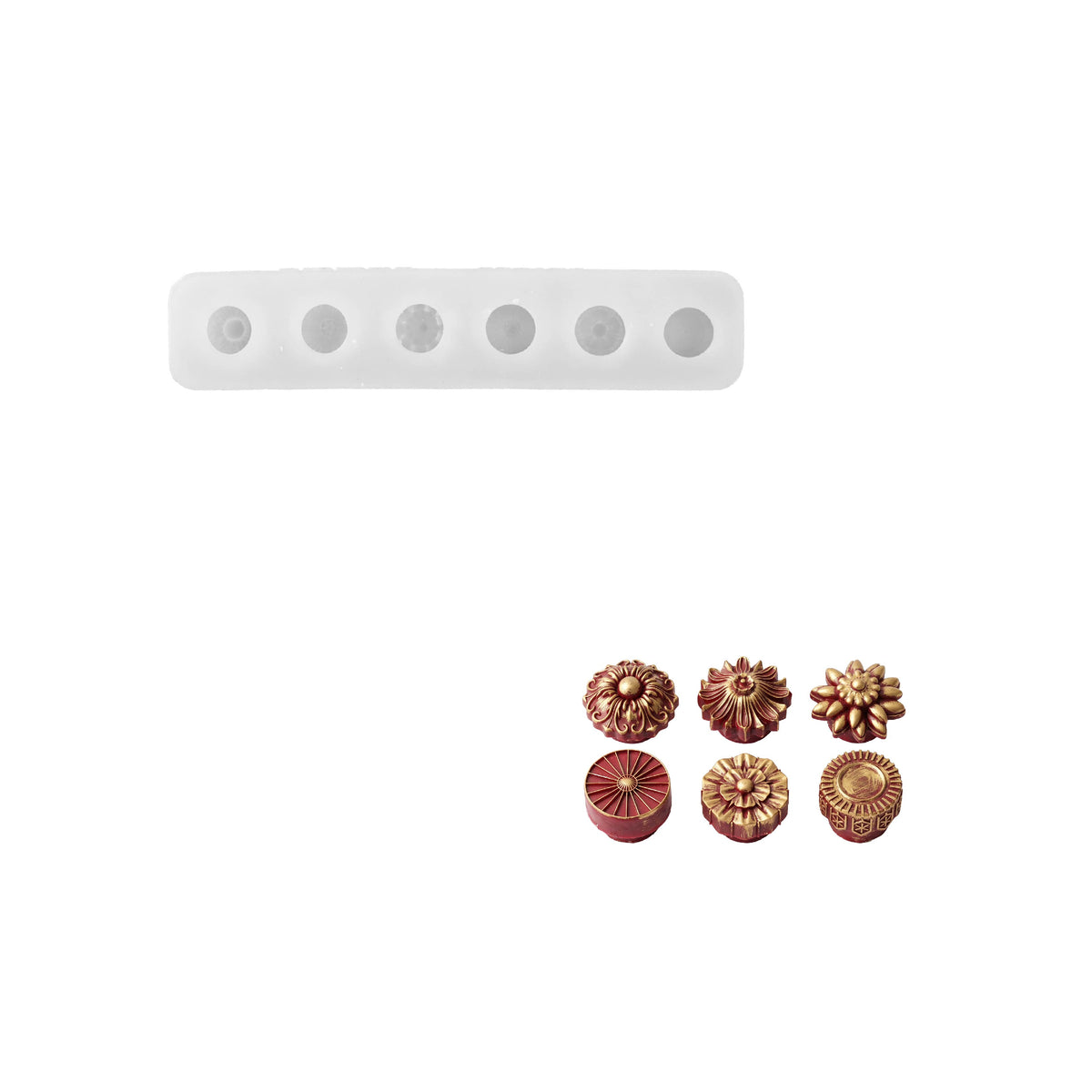 Coleção de moldes de silicone para velas de bolas de Natal com padrão geométrico
