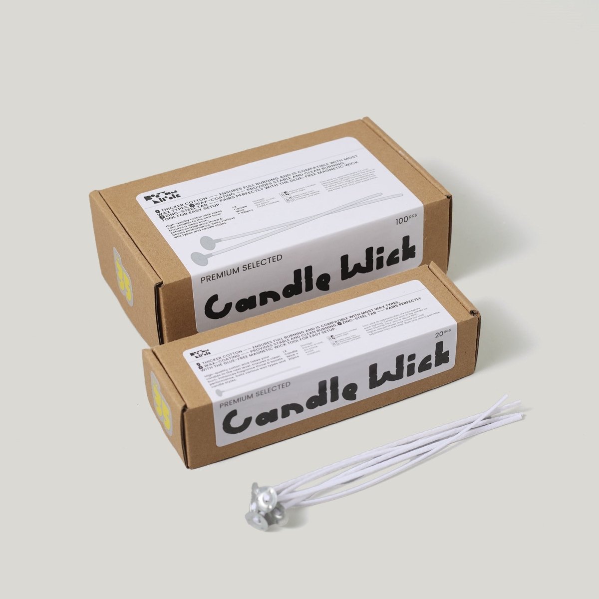 60 Ply Premium Candle Wick LX Pretabbed & Pre - WaxedCandle WickA0385