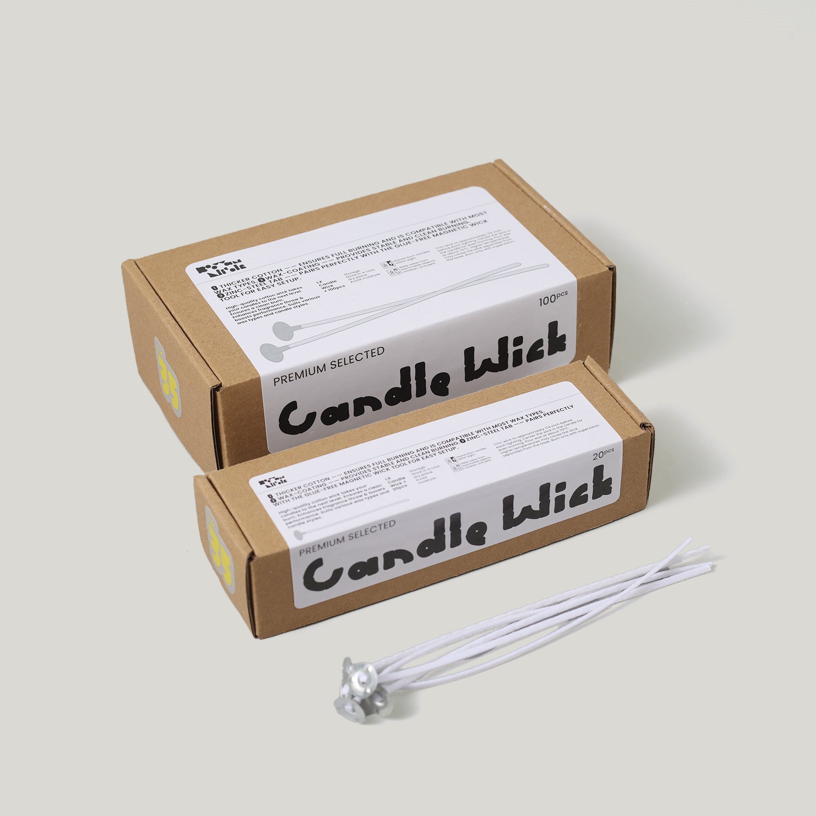 55 Ply Premium Candle Wick LX Pretabbed & Pre-Waxed