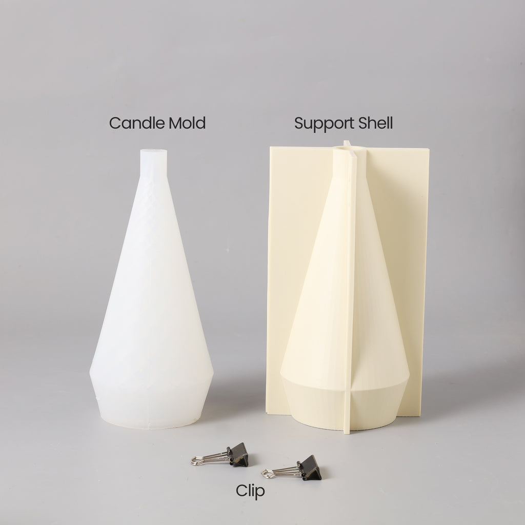 Silicone Mold Kit for Making Conical Christmas Tree Candles—Boowan Nicole