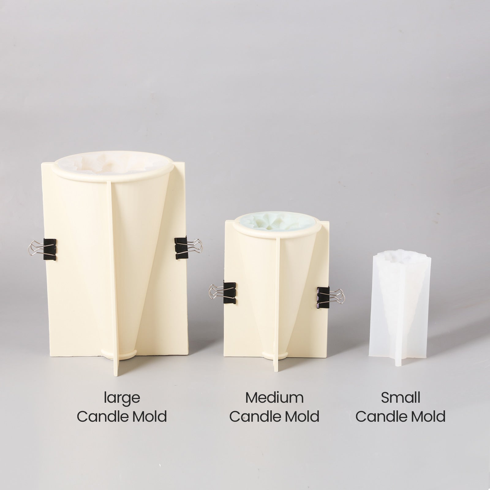 Three Silicone Molds for Making Christmas Pine Candles-Boowan Nicole