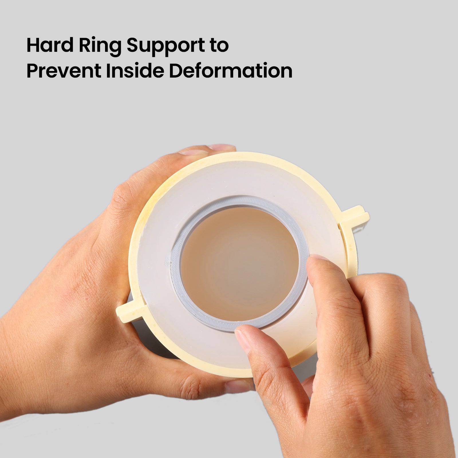 White silicone mold with support ring inside and support shell outside - Boowan Nicole